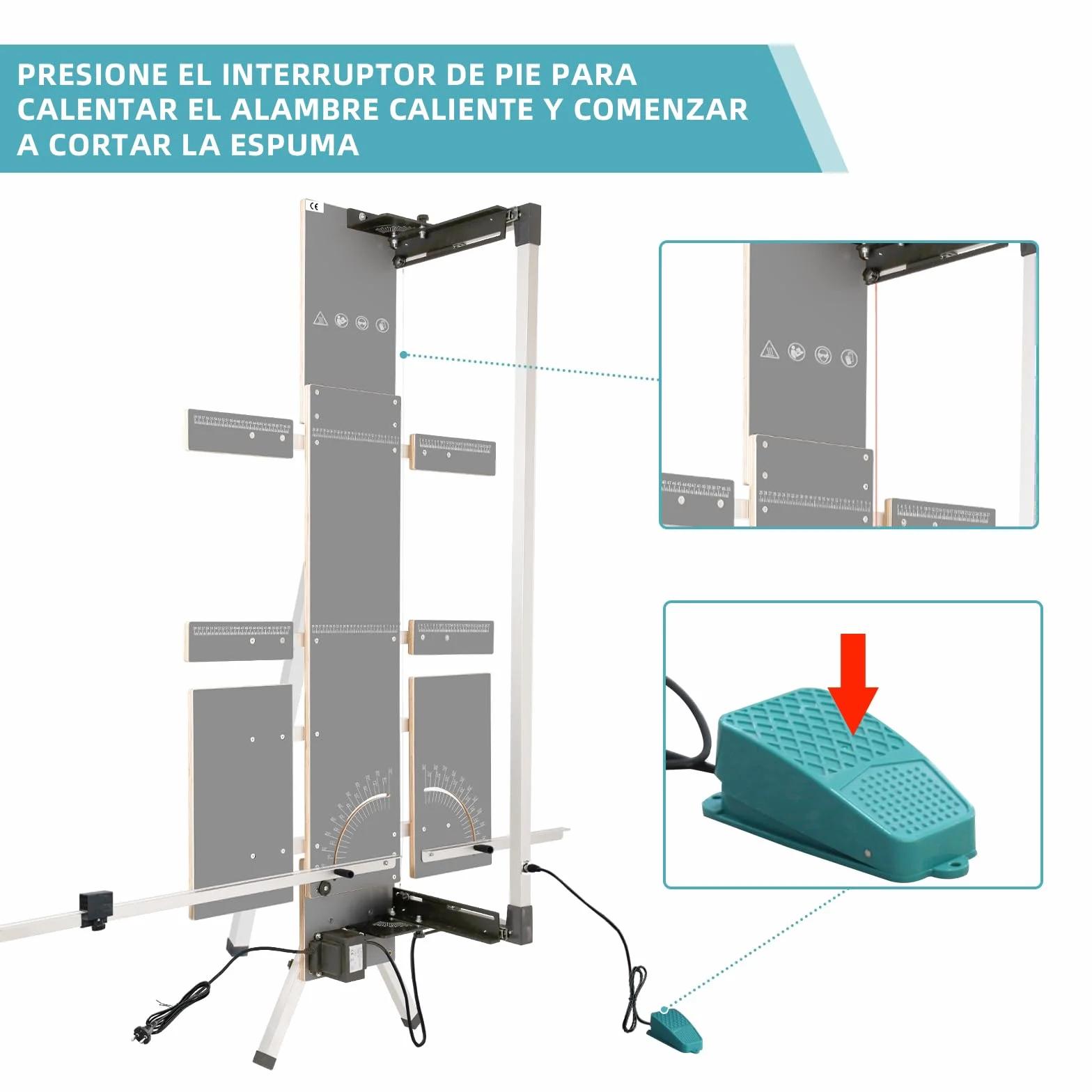 Máquina de Corte de Espuma de Poliestireno 200W Alambre Caliente 110-240V para EPS EPP XPS