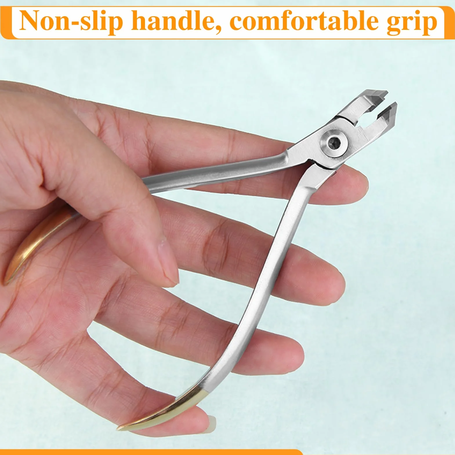 LEONTOOL Alicate cortaalambres duro con punta doblada acero inoxidable