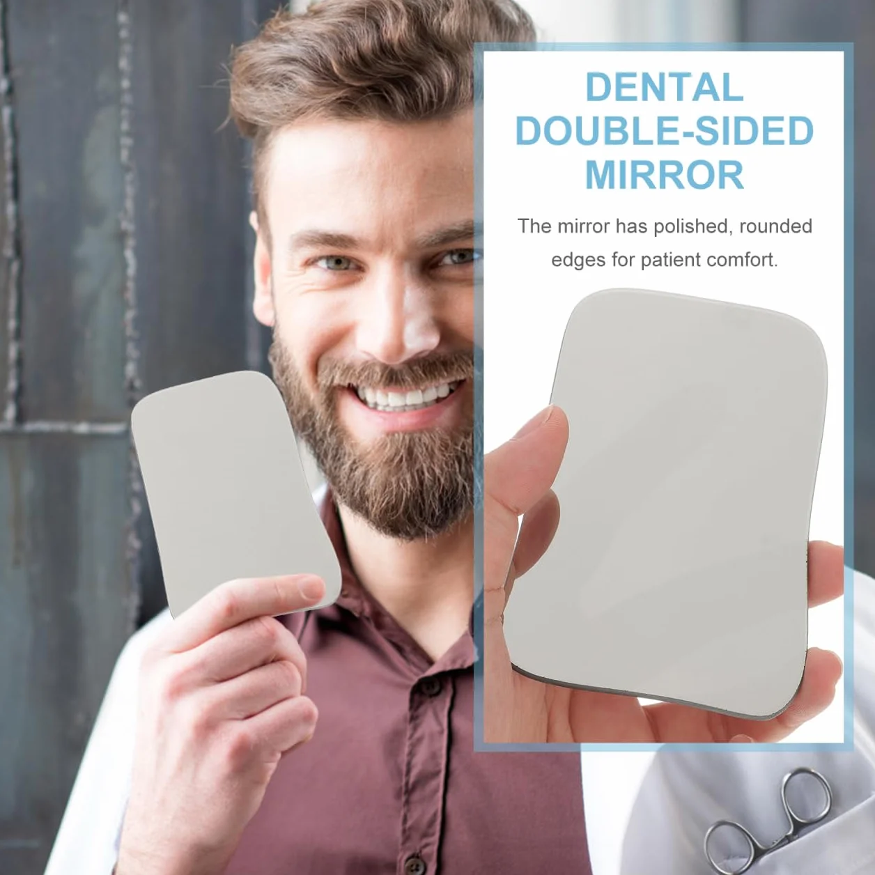 Healifty Reflector Dental Oral Espejo De Fotografía De Doble Cara Ligero 4.60X2.83X0.19In Compatible Con Autoclave