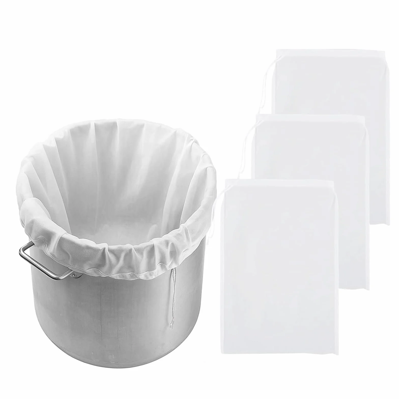 Bolsas de Filtro de Malla Fina para Leche de Nueces, Cerveza, Fruta, Verdura, Vino - Saco de Filtración