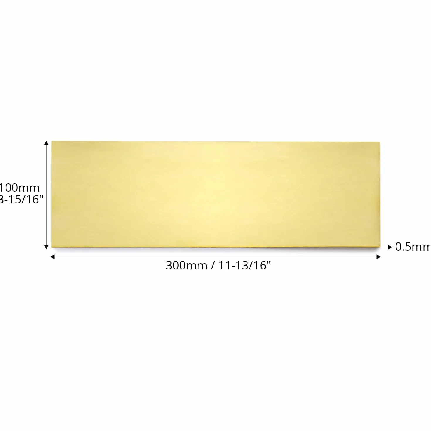QWORK H62 Lámina de Latón 0.5 x 300 x 100 mm