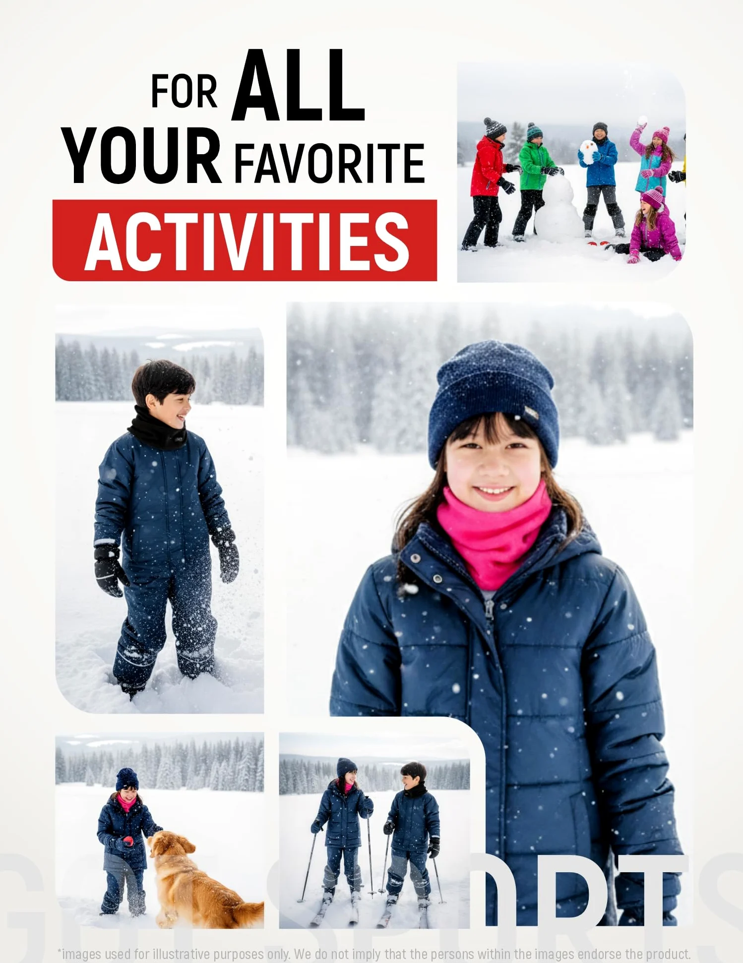 GOT Sports Calentador de cuello para niños, máscara de esquí de forro polar para niños y niñas, bufanda de doble capa (de 7 a 12 años)