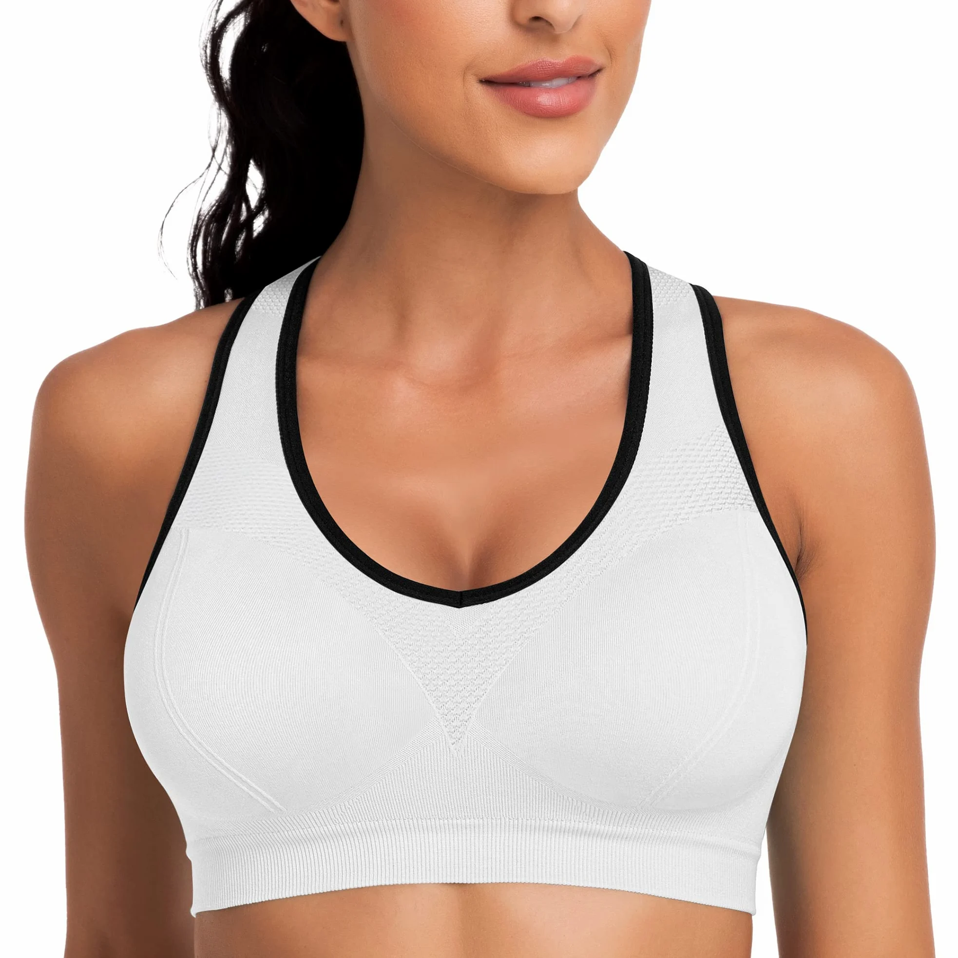 Sujetadores Deportivos de Espalda Cruzada para Mujer con Almohadillas, Camisetas sin Mangas atléticas de Alto Impacto para Yoga y Entrenamiento