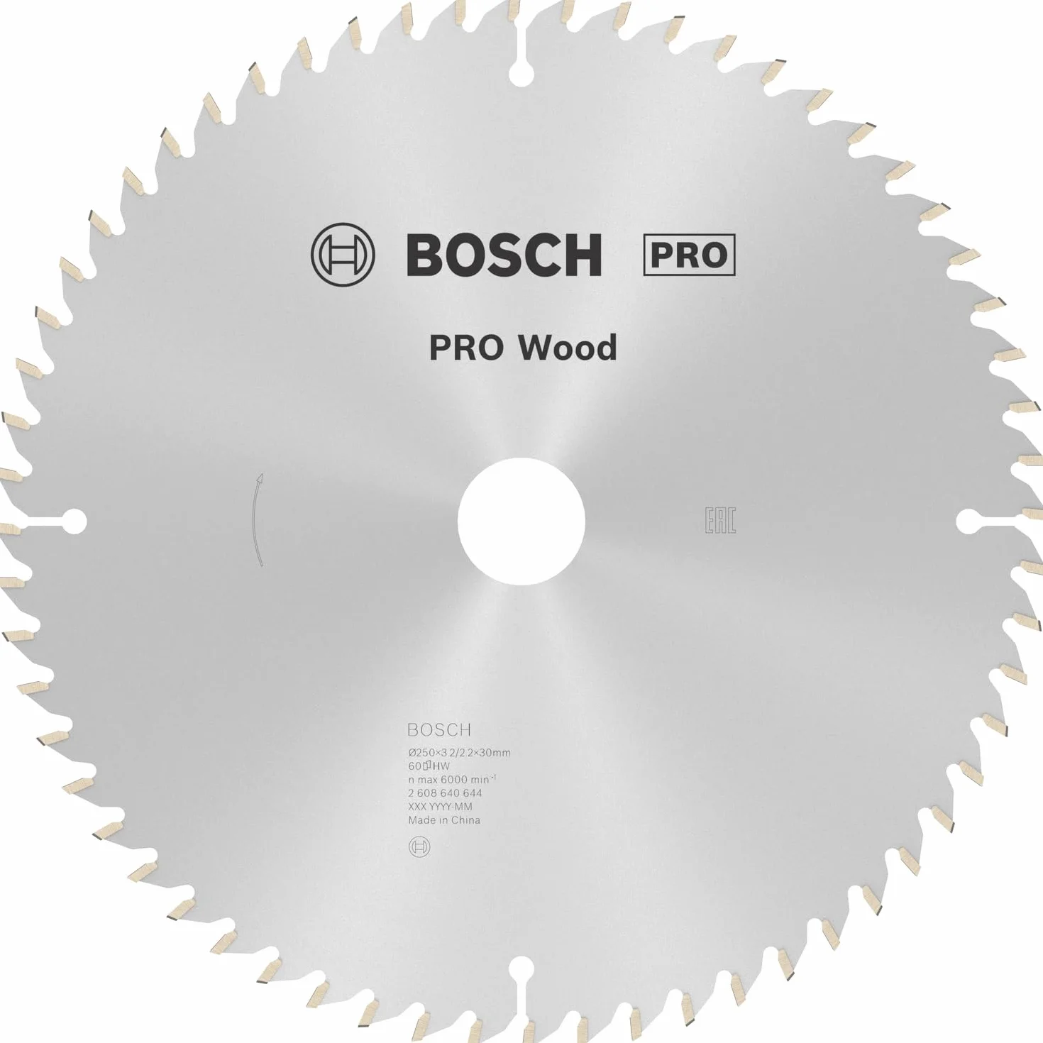 Bosch Hoja de sierra circular Optiline Wood 250 x 30 x 3,2 mm 60 dientes
