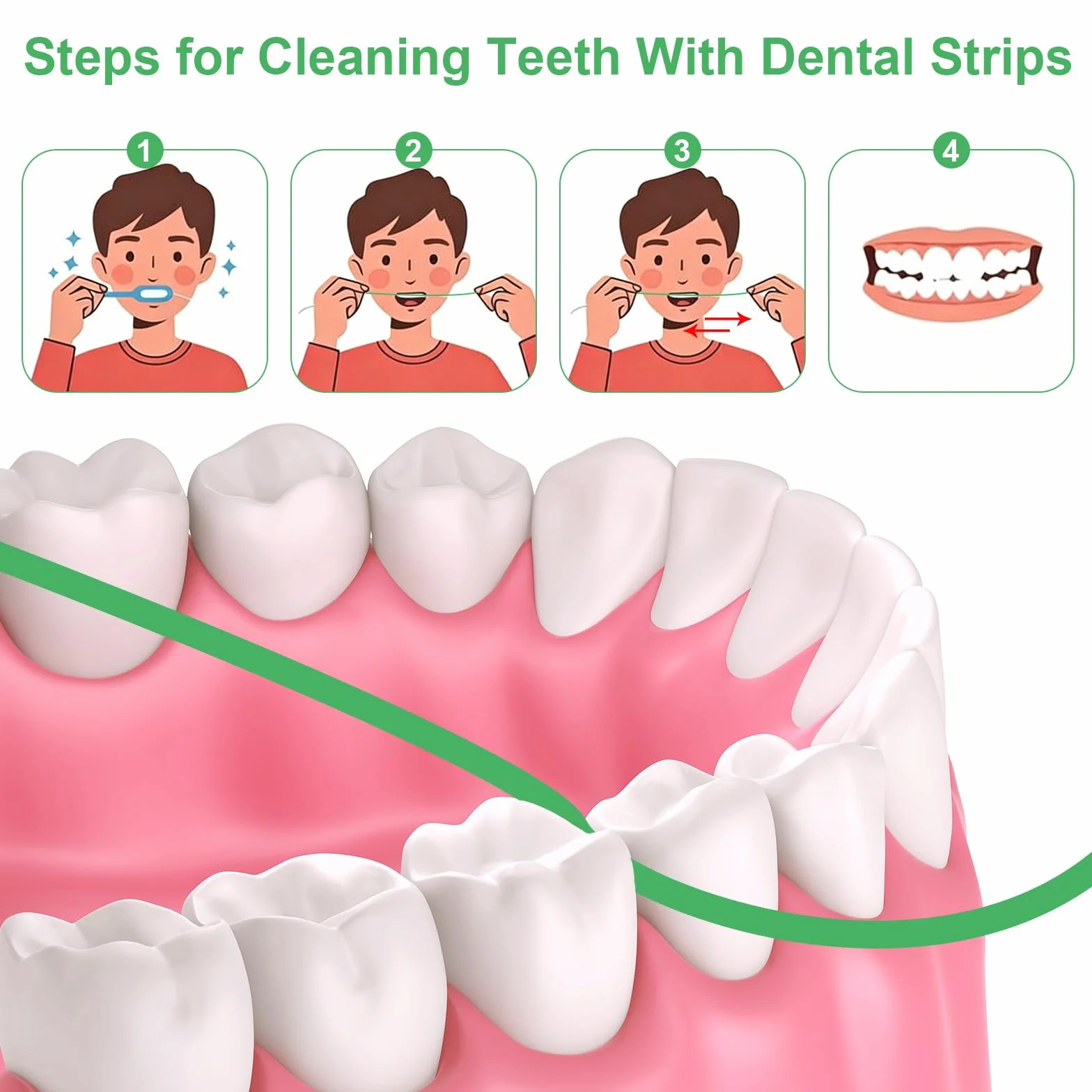Papel de lija dental 6 m tiras de pulido para espacios intermedios 5 volúmenes