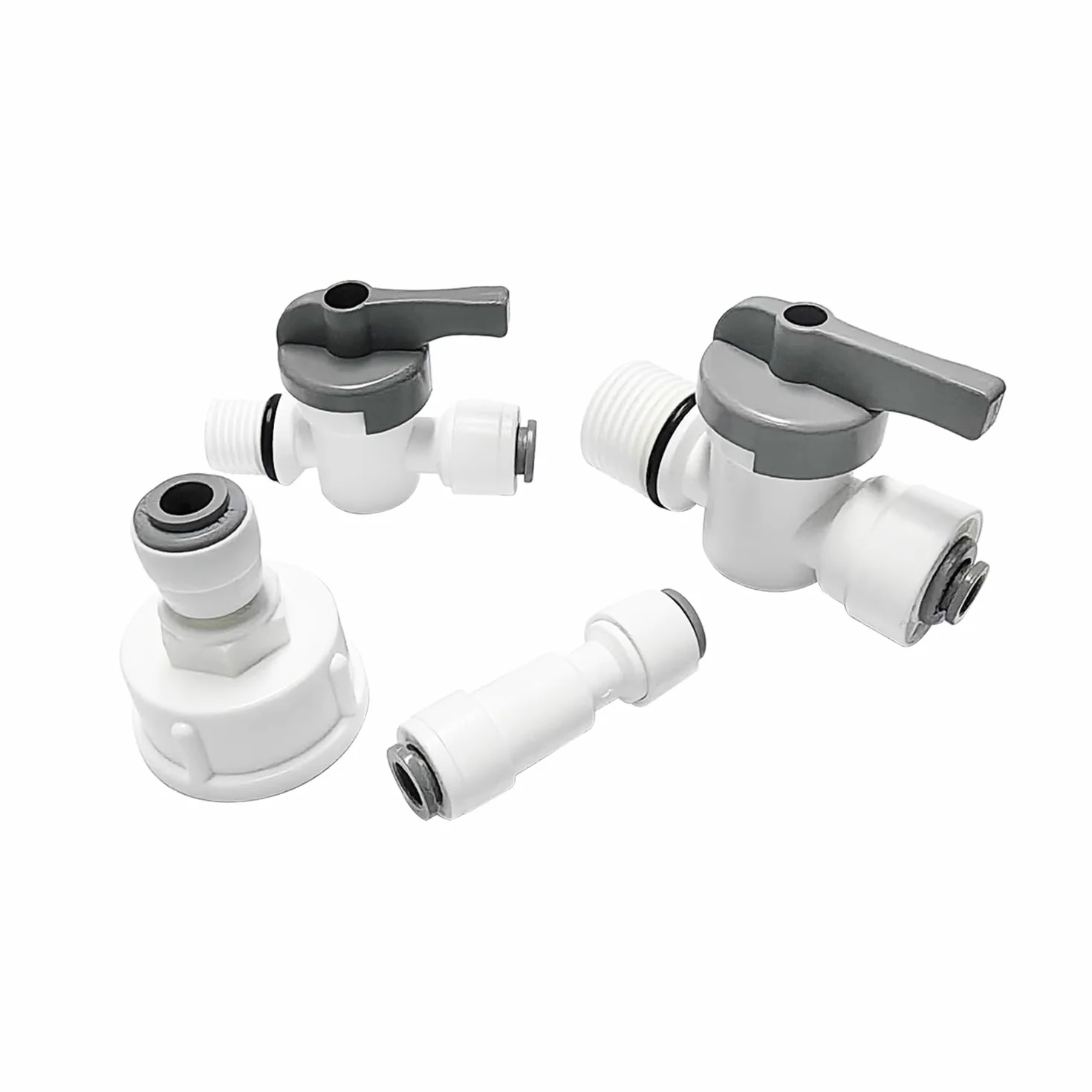 Qrity Adaptador Ósmosis Inversa 1/4" a 3/4" Rosca Hembra Doble Junta