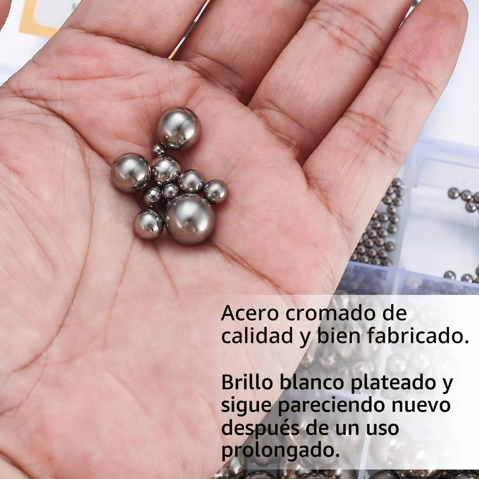 Bolas de Rodamiento de Acero Inoxidable 560 Pcs, Bola de Precisión Metálica 2-10 mm para Ruedas de Bicicleta y Rodamientos de Patineta