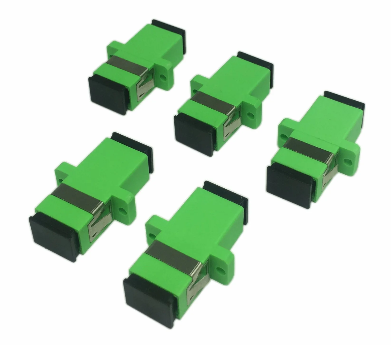 Adaptador de cable de fibra óptica SC monomodo hembra APC Simplex, 5 unidades