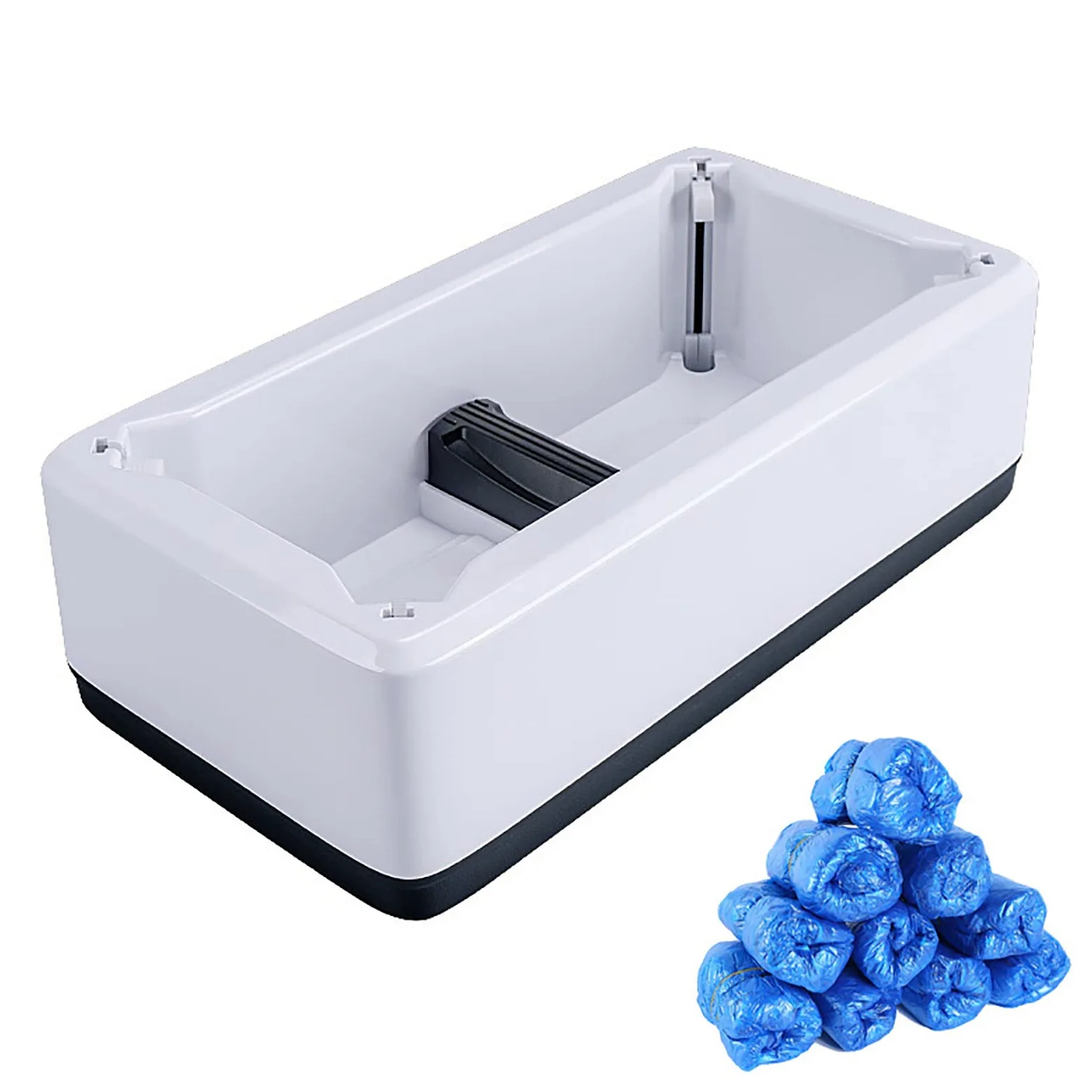 Dispensador automático de fundas desechables para zapatos con 200 cubrezapatos de plástico desechables, funda portátil para zapatos para el hogar, negocios y oficina