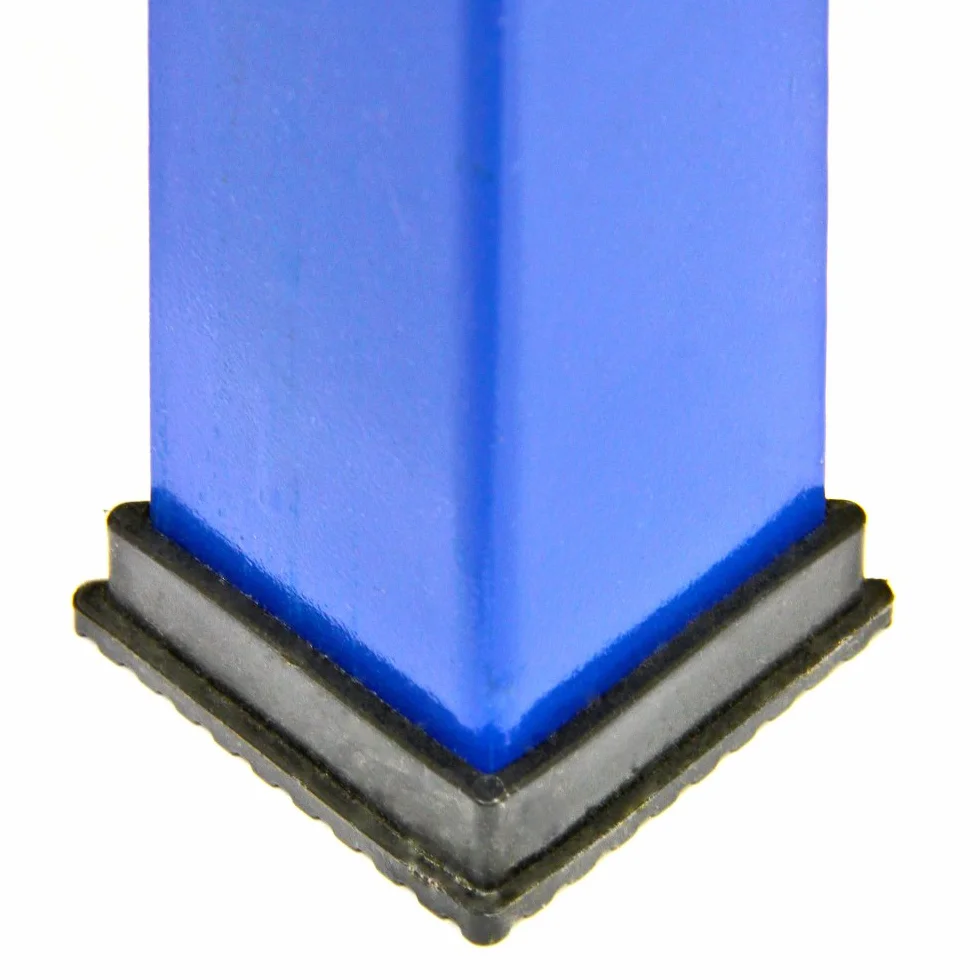 Q-Rax Mesa Trabajo Metálica 90x100x60cm Azul Banco Taller Ajustable 200kg