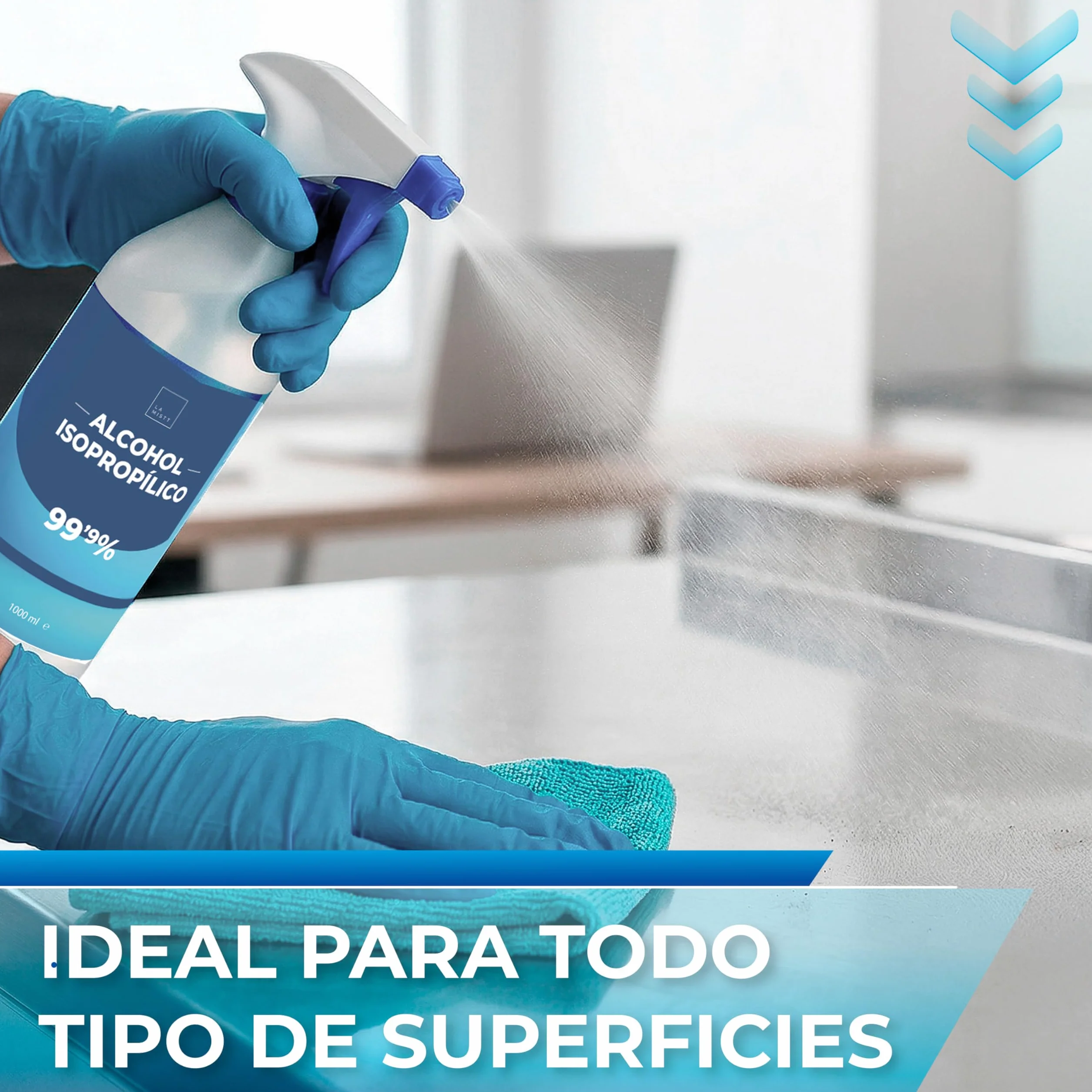 Alcohol Isopropílico 99,9% Puro Spray 1000 ml Limpieza Componentes Electrónicos