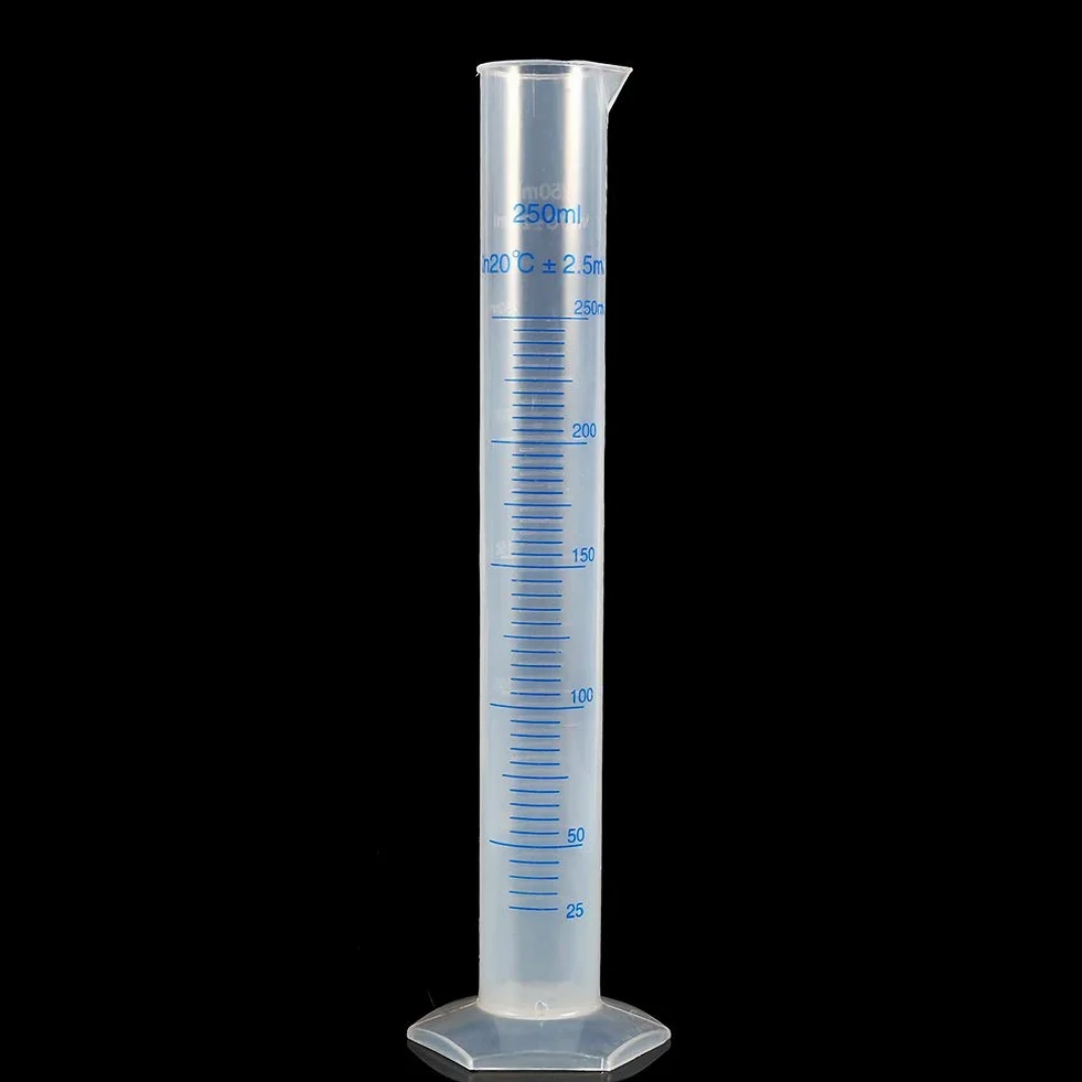 Cilindro graduado de polipropileno Clase B 10-250 ml base hexagonal