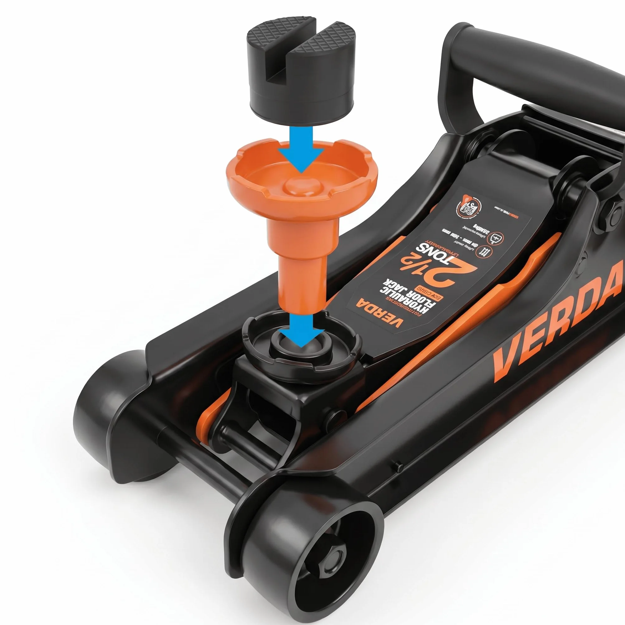 Verda Gato hidráulico de 2,5T, 85-365 mm, elevador para coches, profesional