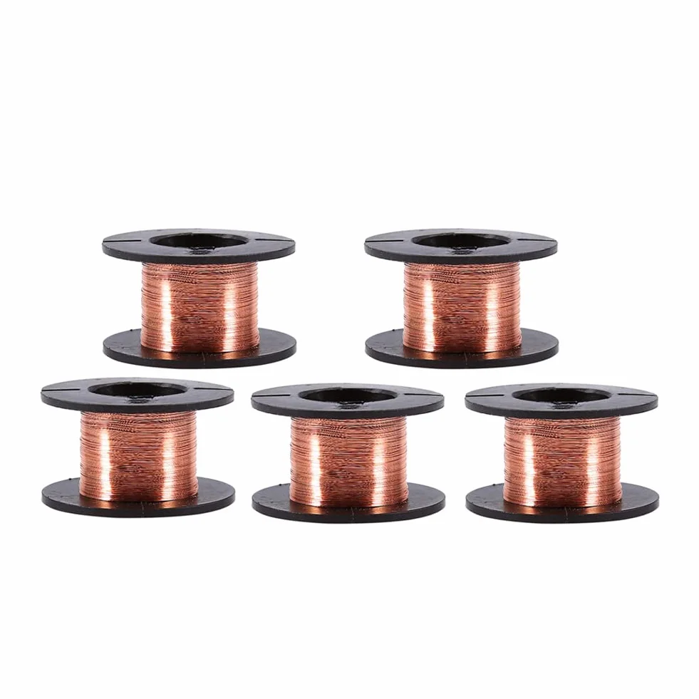 Alambre de cobre esmaltado 0,1 mm, 5 piezas, Hilo de bobina para soldar