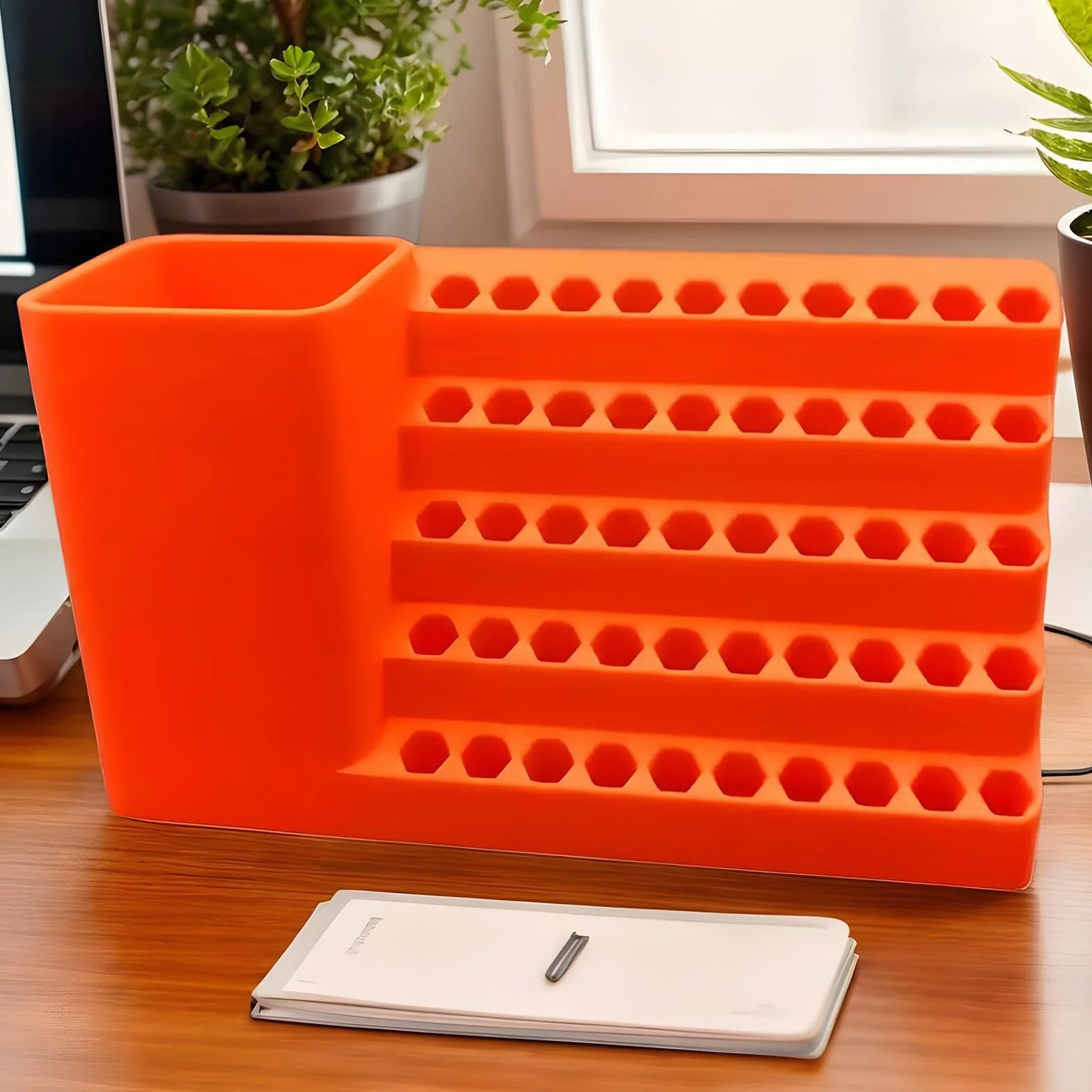 Portabrocas Organizador Resistente para Brocas Hexagonales Panel Antideslizante