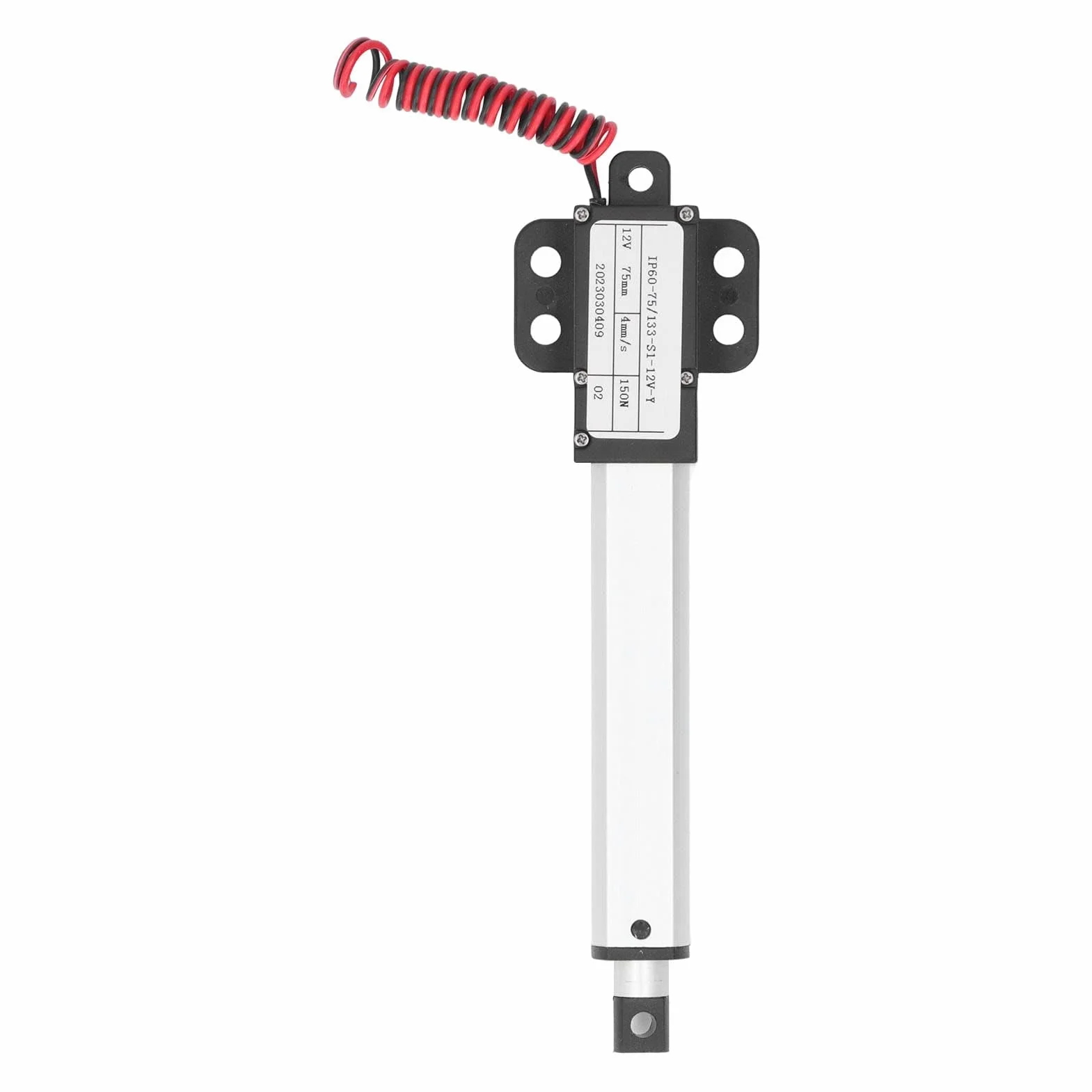 Actuador Lineal Eléctrico 75mm 150N 12V Aleación de Aluminio Mini Motor