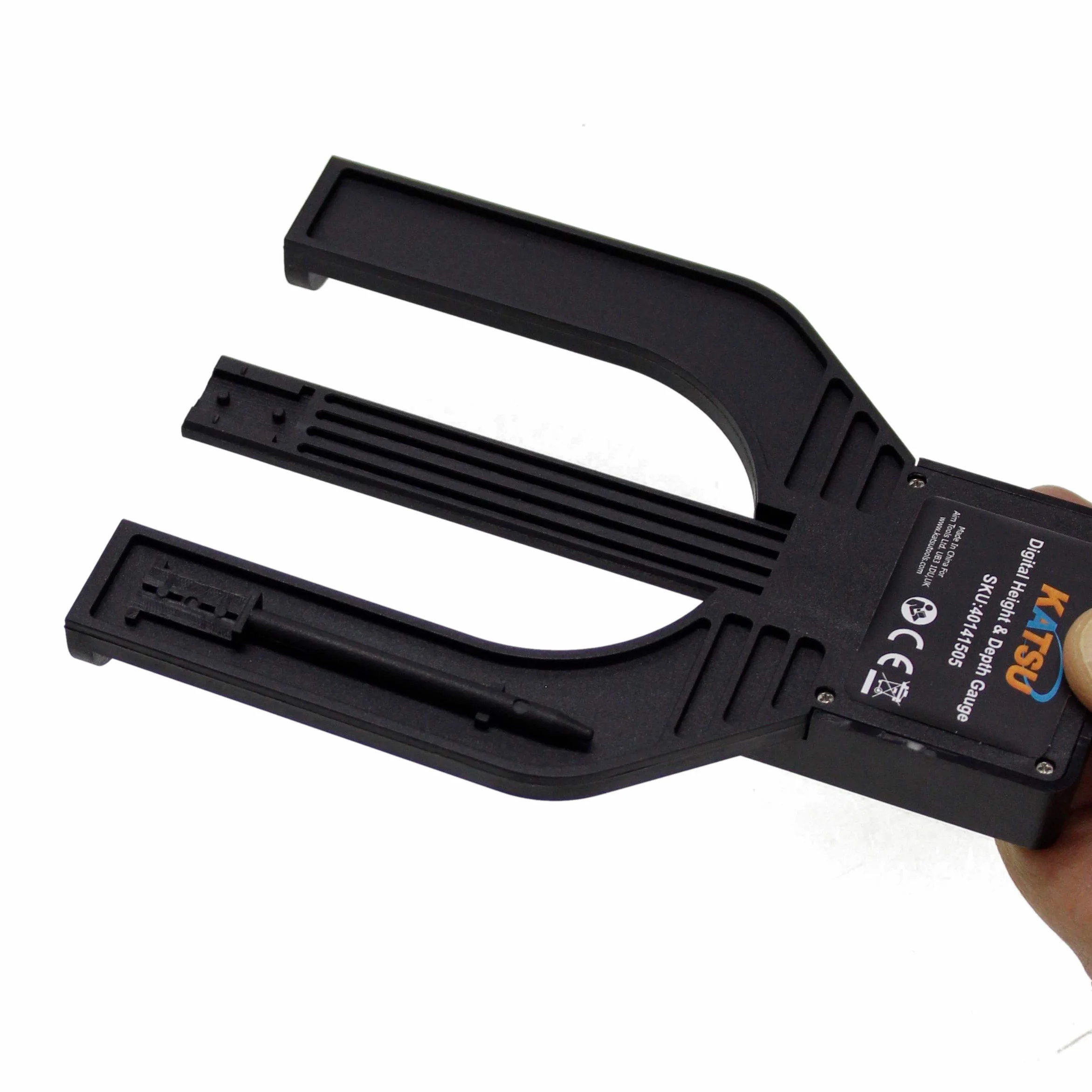 KATSU Medidor de Profundidad Digital 0-80mm Herramienta de Medición para Enrutador Carpintería Sierra de Mesa