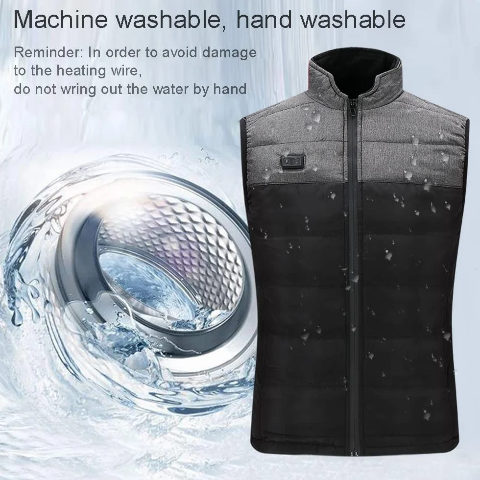 Bseical Chaleco Calefactable Hombre Moto, Chaqueta Calefactable Mujer Invierno, Chaleco Calentador Eléctrico, Chaquetas Con Calefaccion Ropa Camping Térmico