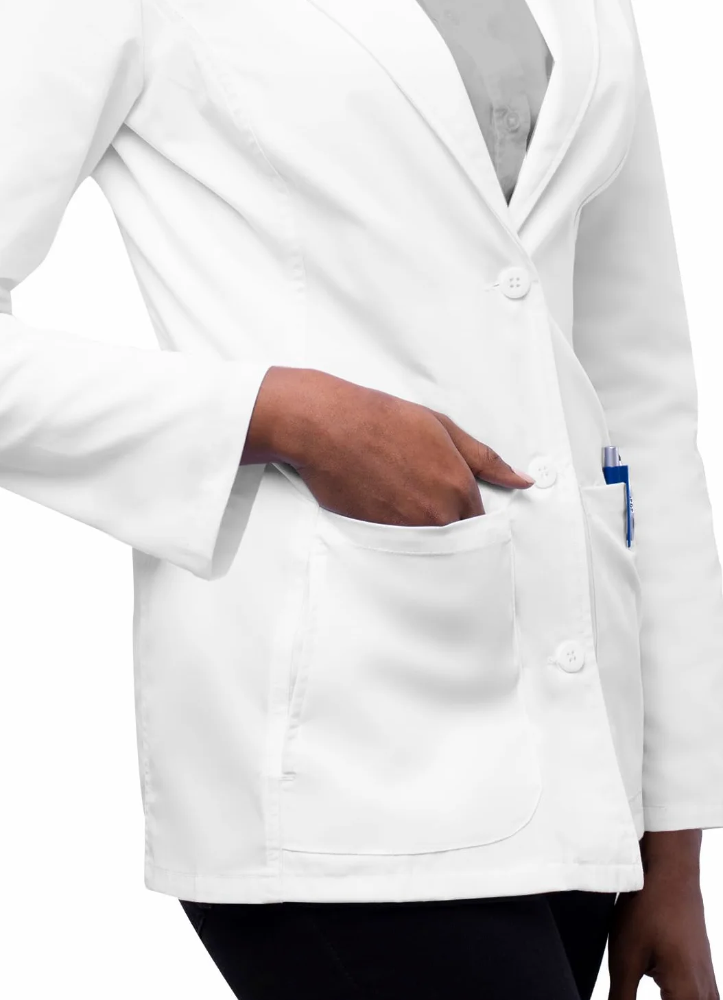 Adar Bata de laboratorio para mujer - Bata de consulta de 71cm a la medida