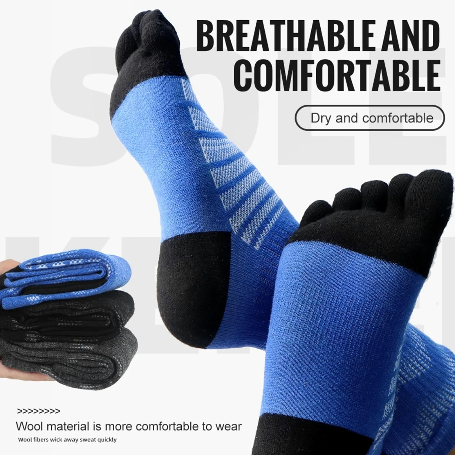 PantalóN Nieve Mujer Calcetines deportivos térmicos, cálidos, que absorben la humedad, transpirables, de secado rápido, for hombre y mujer(4 pairs grey,L)