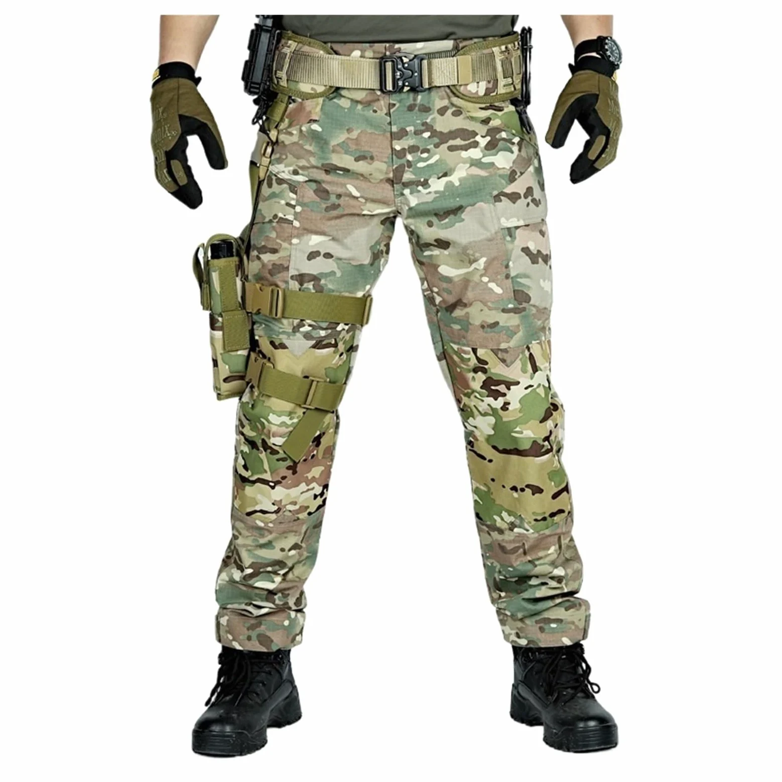 Pantalones de Trabajo Hombre Pantalones tácticos de Verano for Hombre, for Exteriores, Multibolsillos, Resistentes al desgarro, Camuflaje