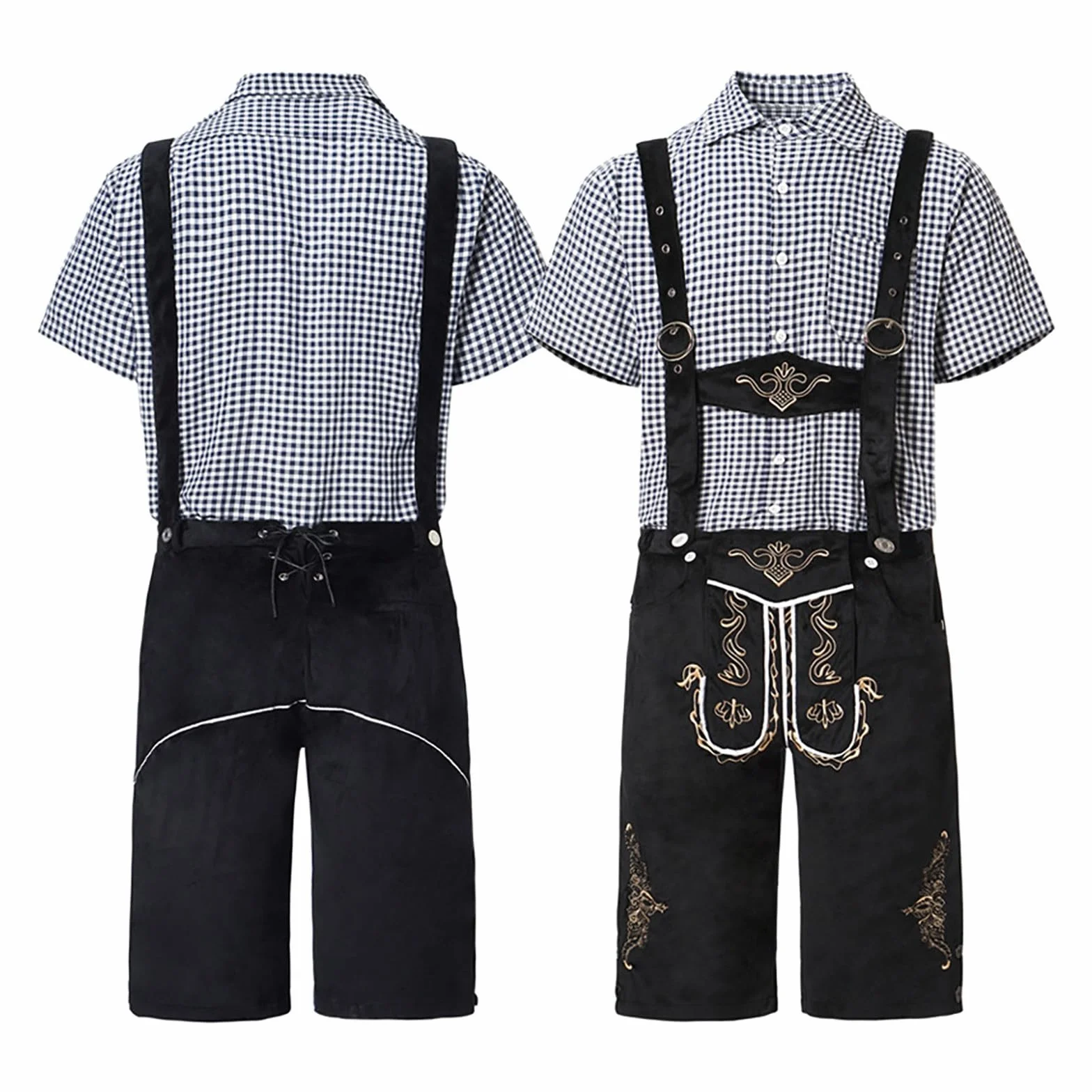 Pantalones de piel para hombre, Oktoberfest, traje de verano, incluye pantalones de chándal cortos, pantalones cortos de moto, pantalones bávaros, de piel, elegantes, para traje regional