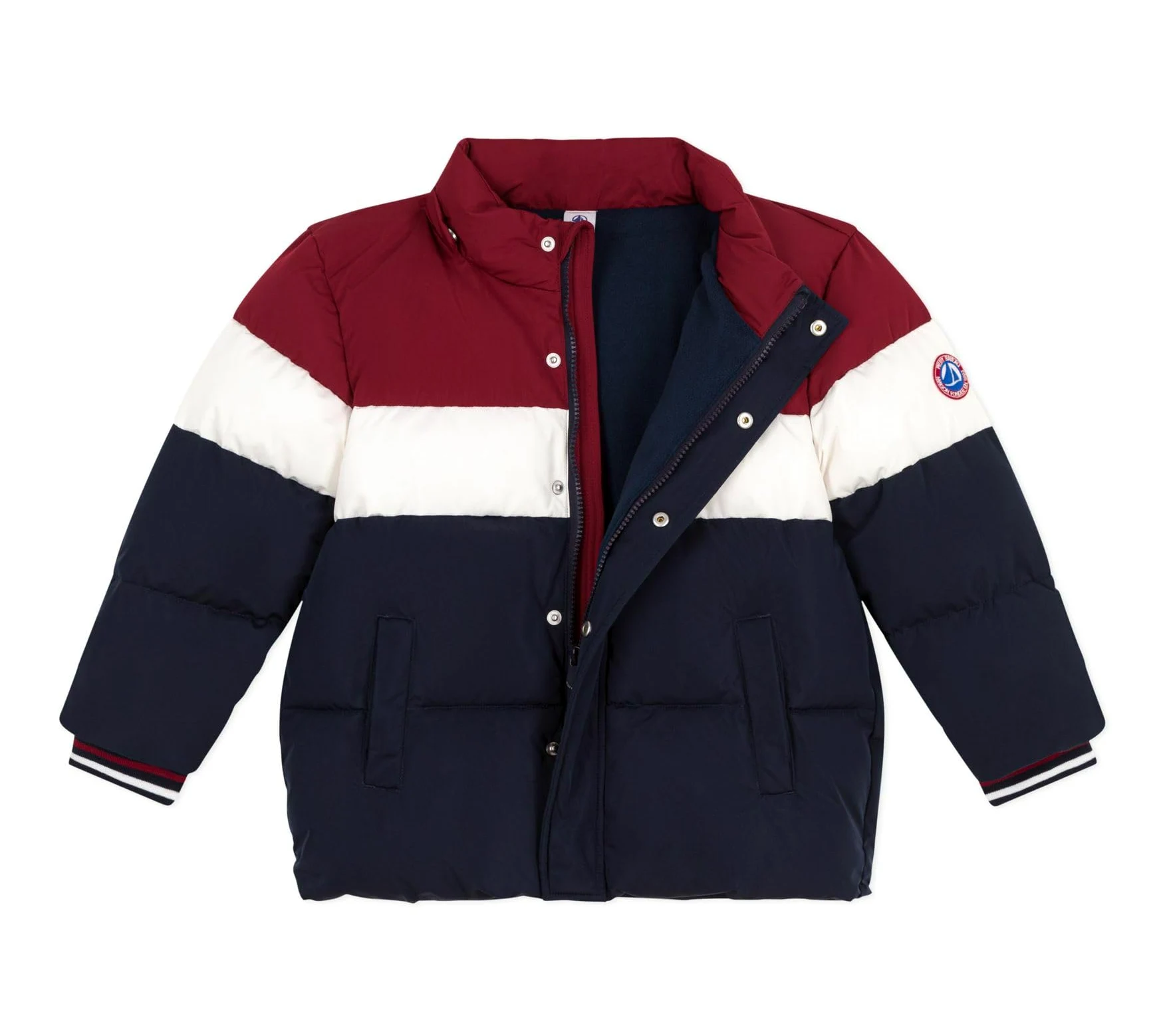 Petit Bateau Petit Bateau Chaqueta De Plumas Niño Sólido Colorblock, Smoking Multico, 12 Años
