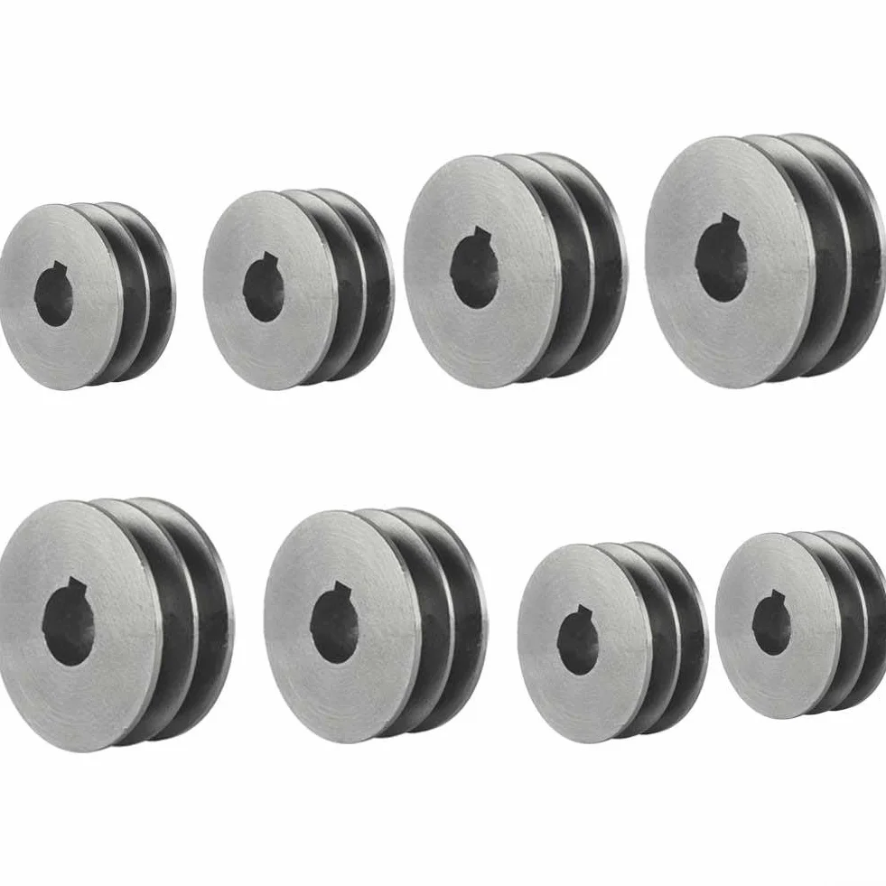 Polea de correa en V de hierro fundido, doble ranura 64x30x28mm para motor