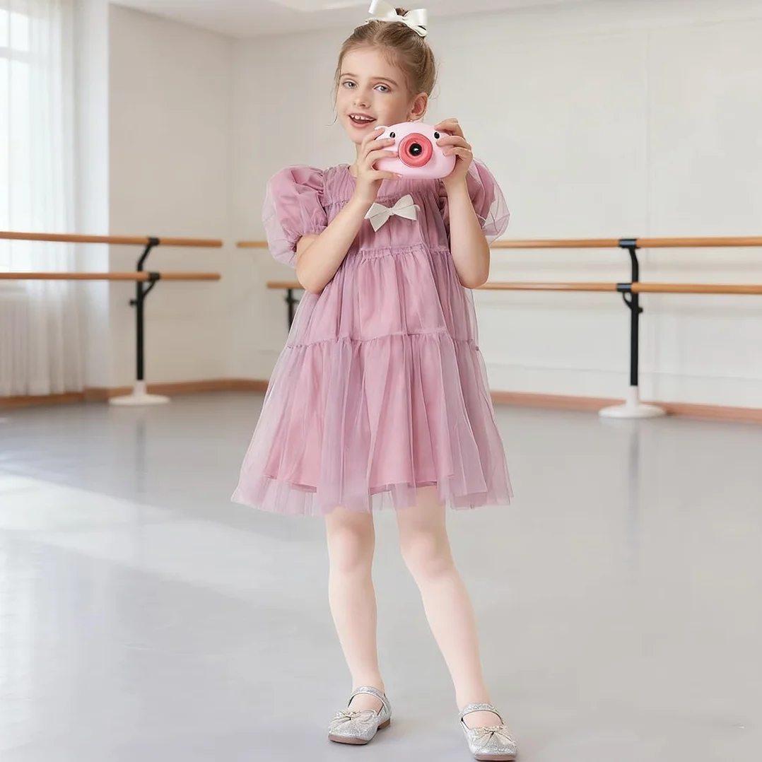 Medias de ballet 80D elásticas transpirables para niñas pequeñas Rosa nude