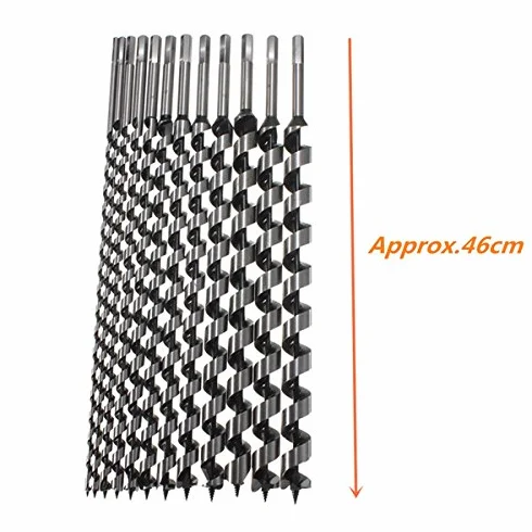 EsportsMJJ 460mm 6-28mm Vástago Hexagonal Brad Point Broca Espiral Herramienta de Perforación de Madera