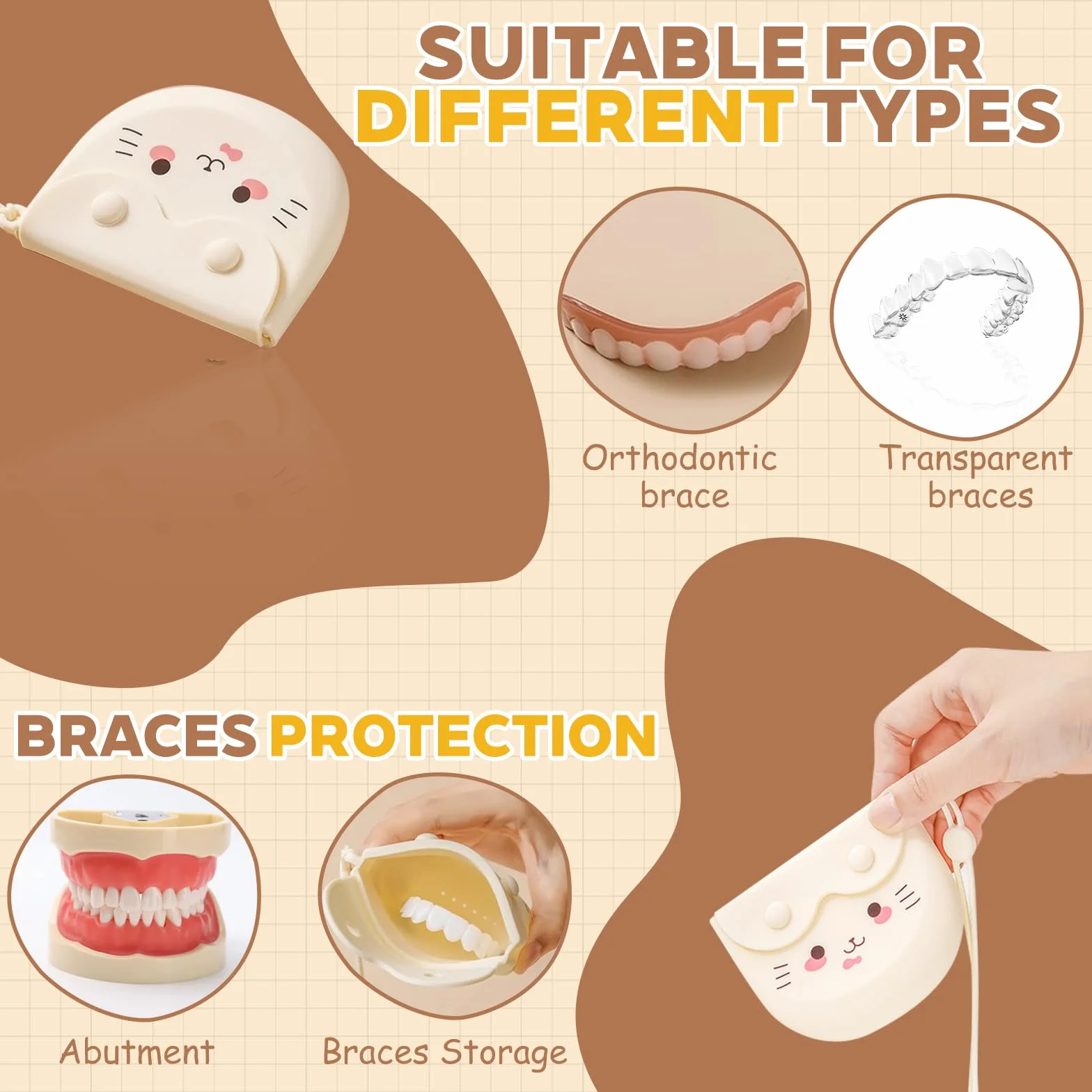Caja Ferula Dental para Prótesis Dentales Portátil