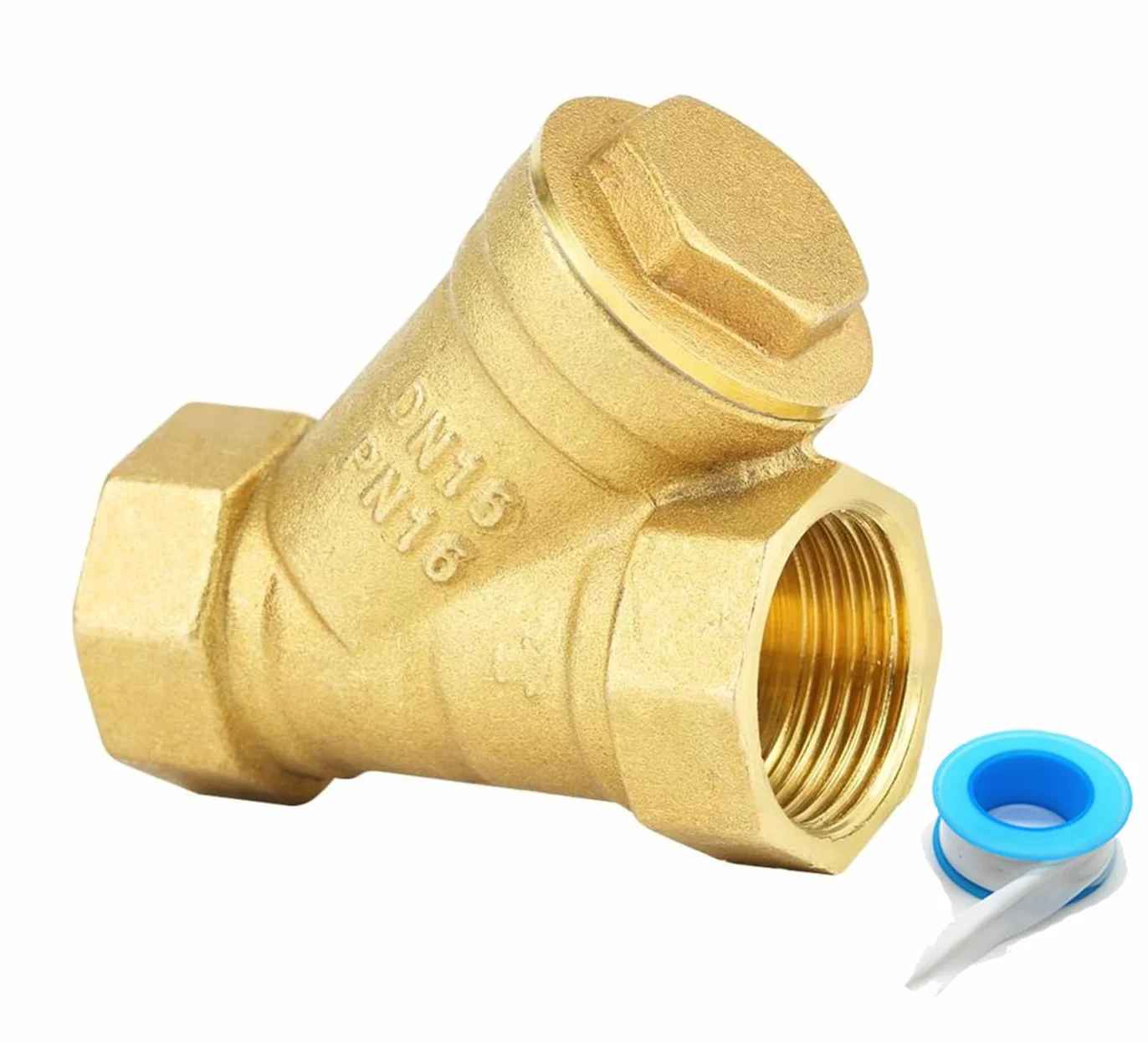 Válvula de filtro de latón Y colador 1/2" rosca hembra para separación de aceite de agua