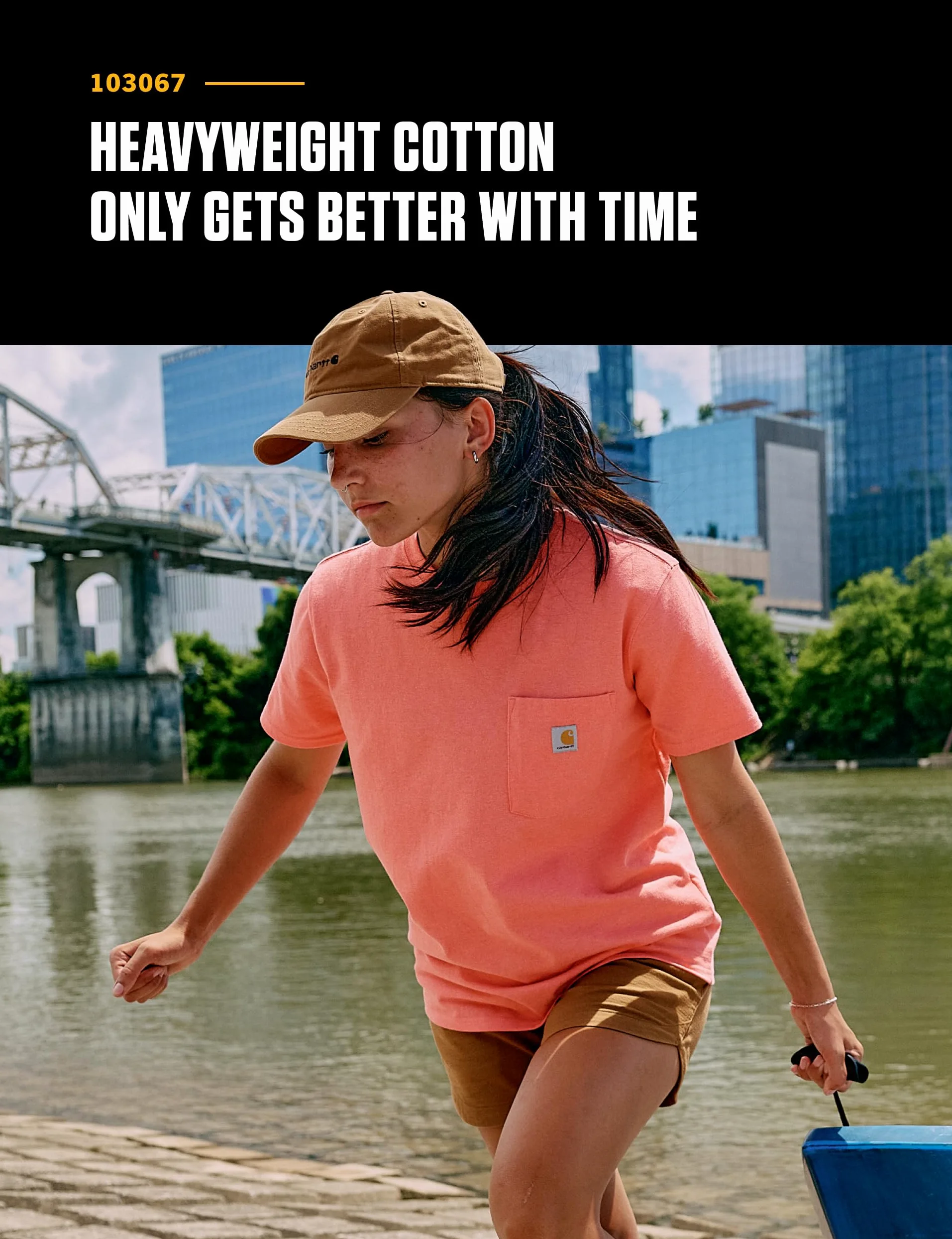 Carhartt Loose Fit Heavyweight Short-Sleeve Pocket T-Shirt (Also Available In Plus Sizes) Closeout Clásico Mujer