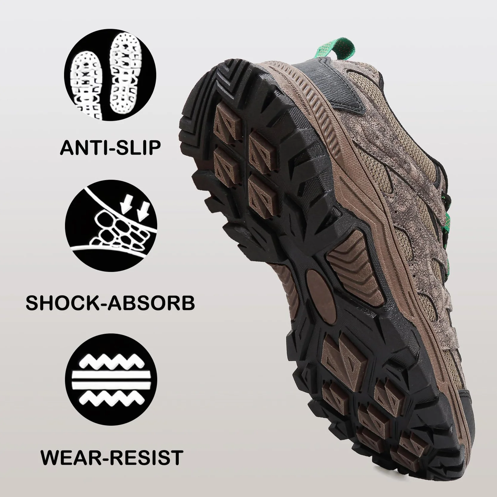 Zapatillas de Senderismo para Hombre Transpirables Ligeras Zapatos de Trekking Outdoor Montaña