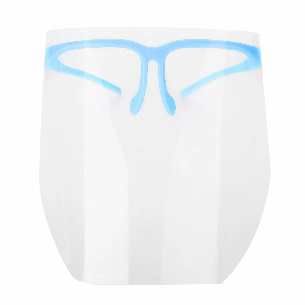 Protector Facial Reutilizable con Visera Antivaho, 10 Piezas, Azul