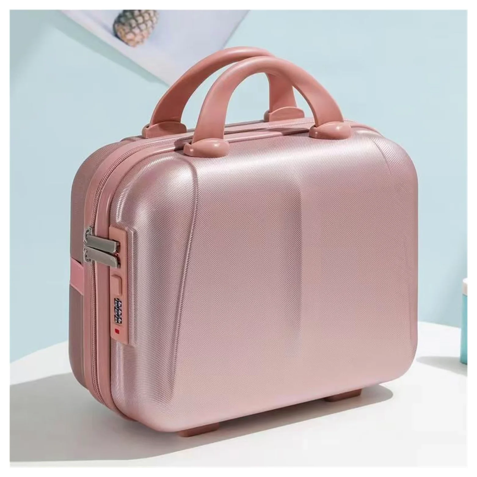 Bolsa Maquillaje Mini Equipaje portátil de Viaje de Carcasa Dura, Almacenamiento de artículos de tocador, Bolsa de cosméticos, Bloqueo de contraseña for Proteger cosméticos