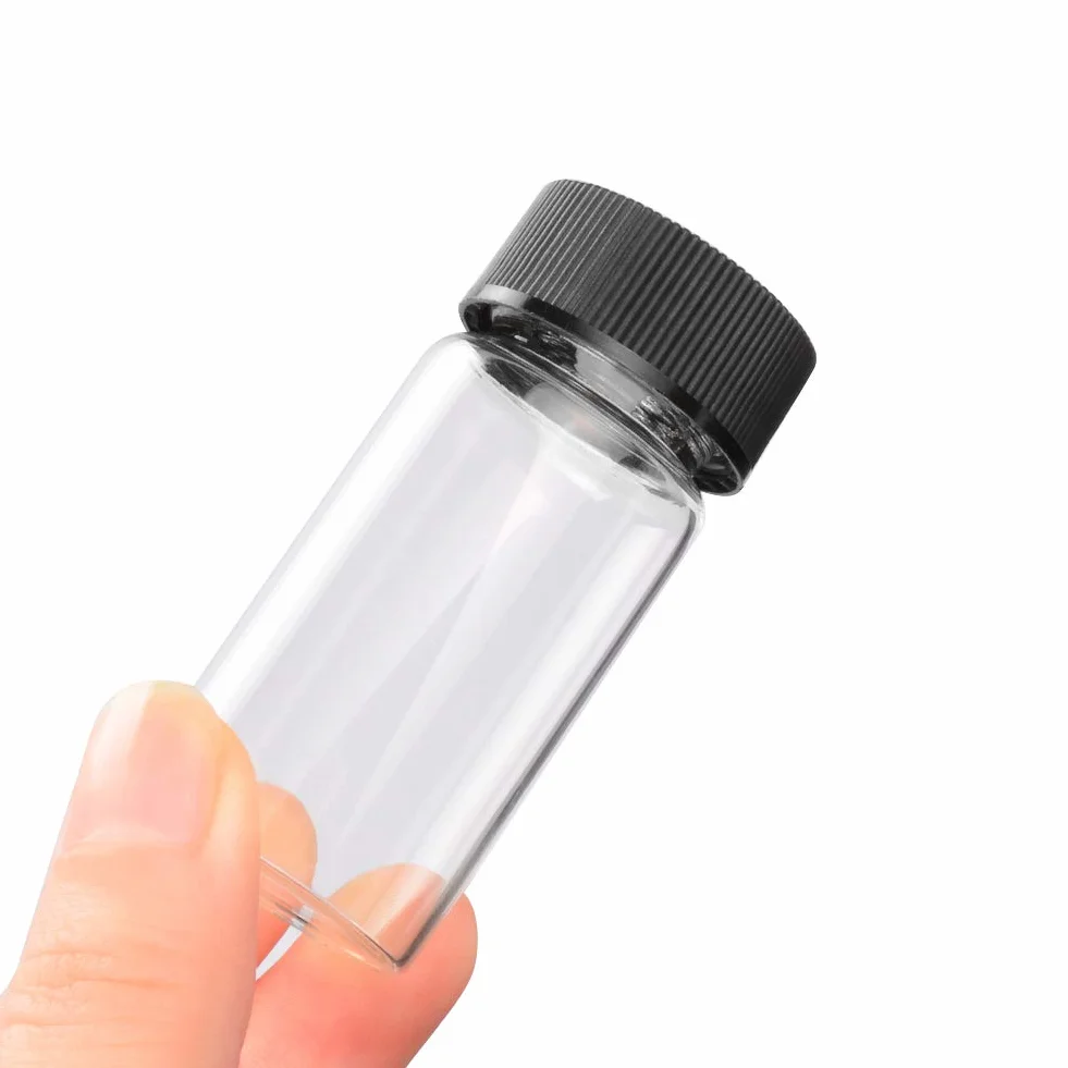 Stonylab 20 Paquetes Viales Muestra de Vidrio 20 ml con Tapa de Rosca, Frasco Reactivo de Laboratorio