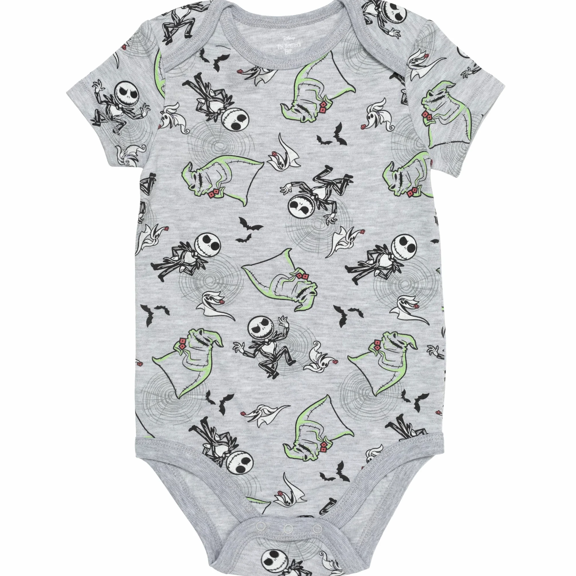 Disney Nightmare Before Christmas Jack Skellington Sally Newborn Baby Boys 5 Pack Bodysuits Multi Newborn