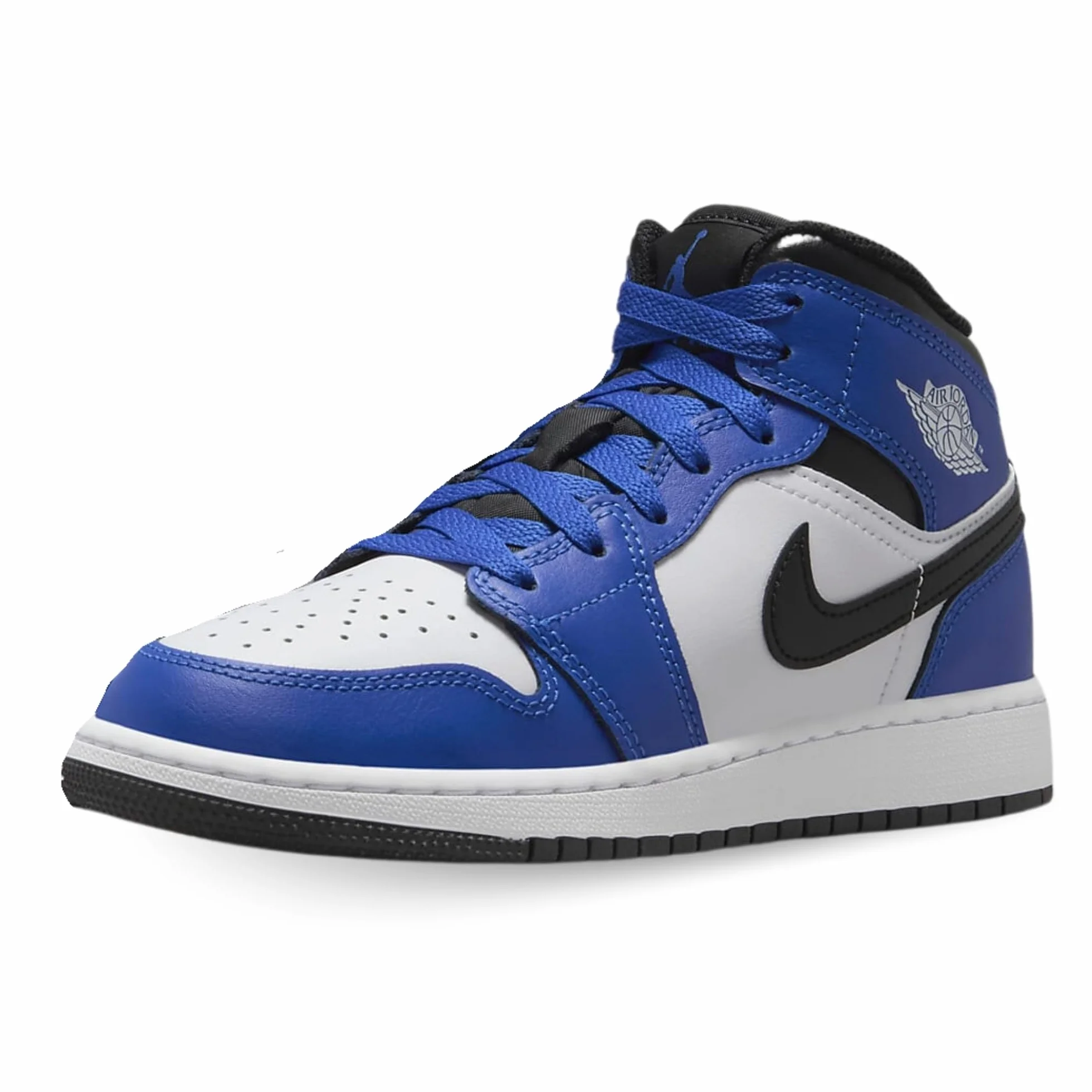 Nike Air Jordan 1 Mid - Tenis para niños, azul rey/negro/blanco (GAME ROYAL/BLACK-WHITE), 5.5 Big Kid
