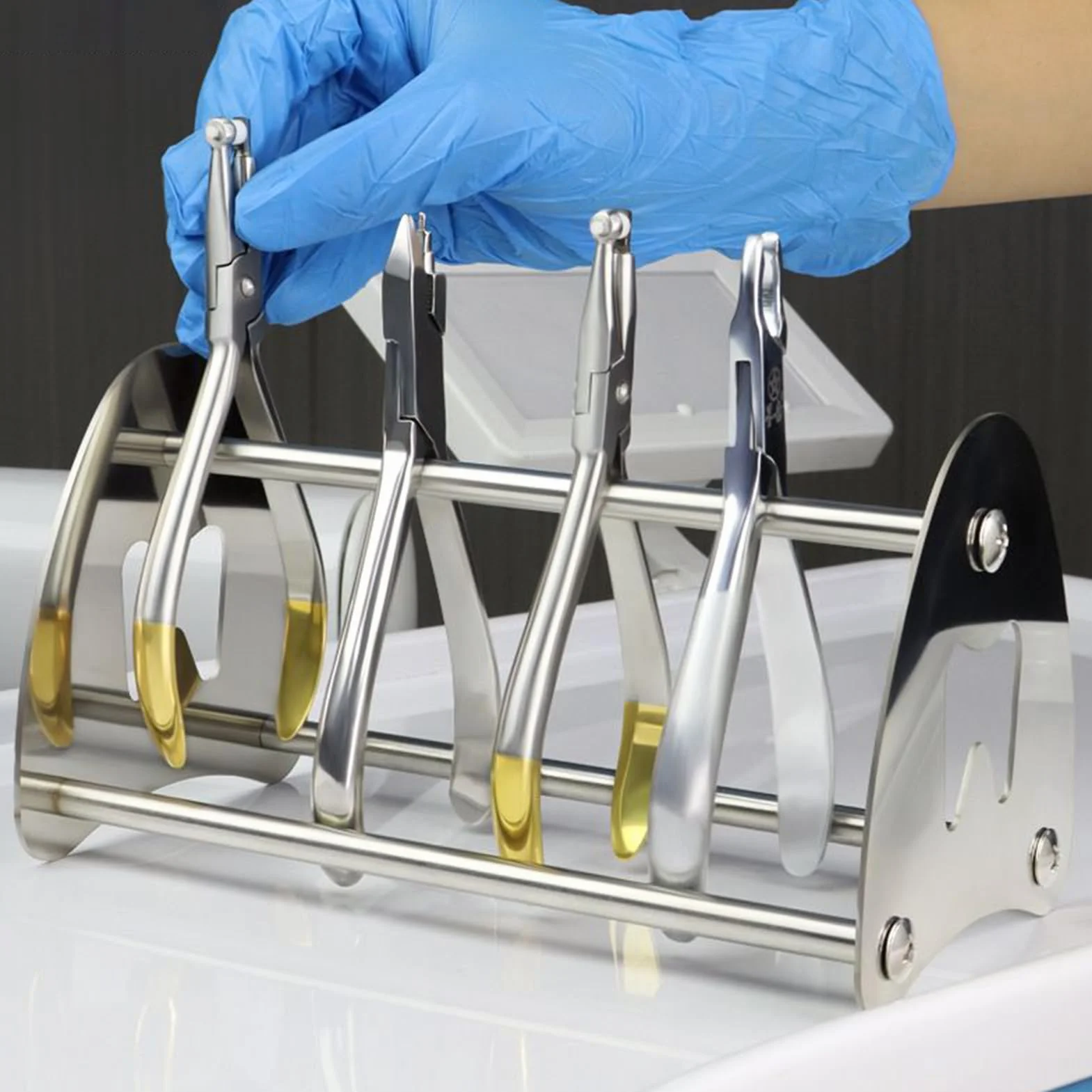 Soporte Para Alicates De Ortodoncia Porta Instrumentos Profesional Organizador De Acero Inoxidable Para Dentista Laboratorio