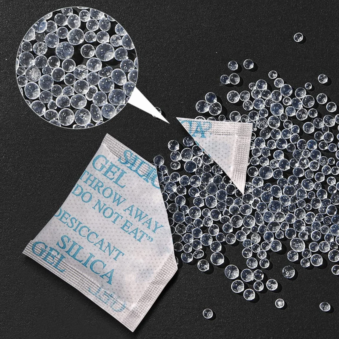 Gel de sílice desecante para almacenamiento de alimentos, 100 bolsitas absorbentes de humedad