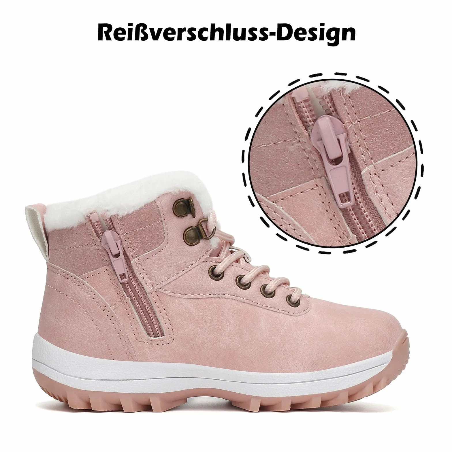 Mishansha Botines Invierno Niños Zapatos Invierno Calientes Antideslizante para Niño Niña, Gr.24-36