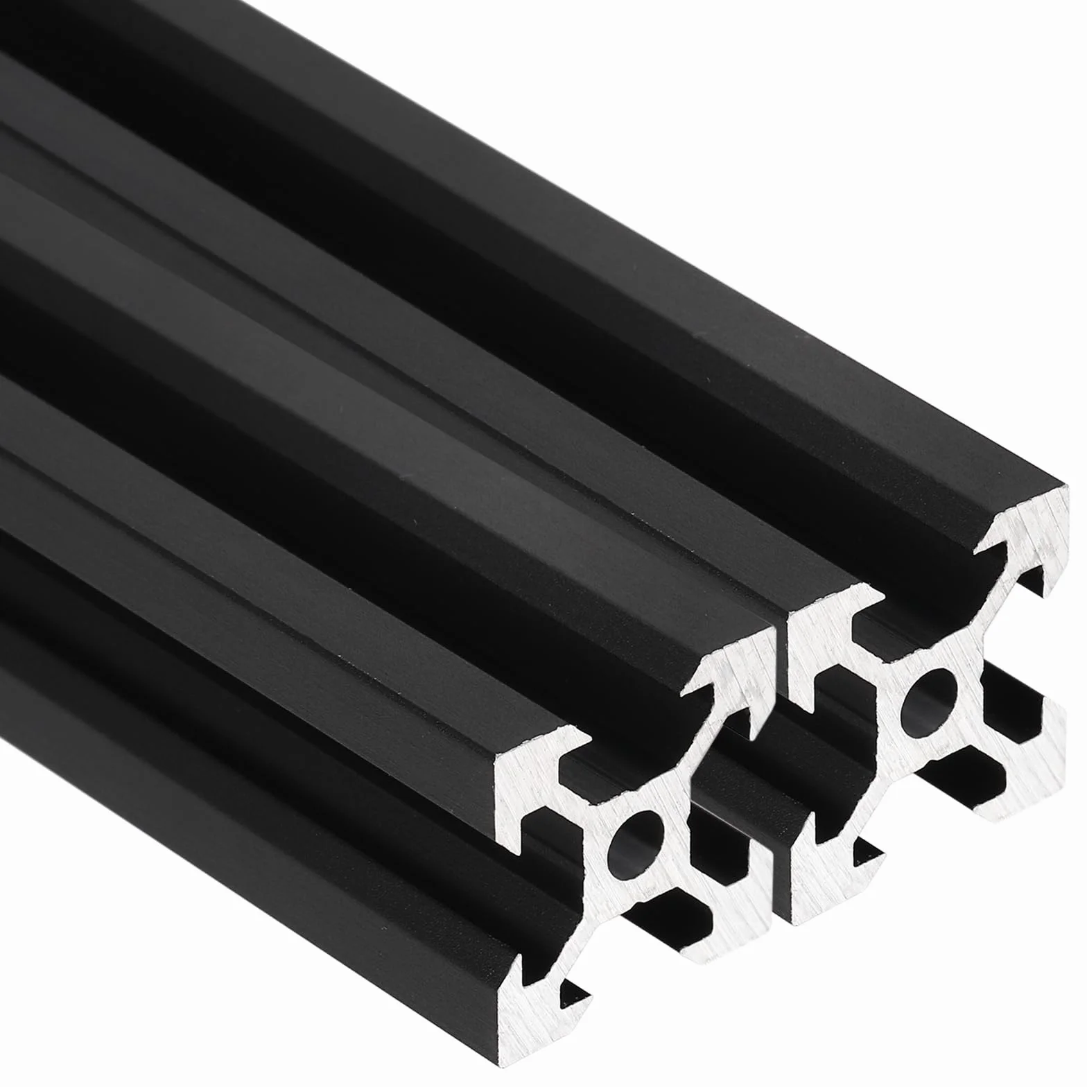 QUARKZMAN Perfil De Aluminio Extruido 2020 Ranura V 450mm, Carril Lineal Anodizado Para Impresora 3D, CNC, Guía Lineal, Negro