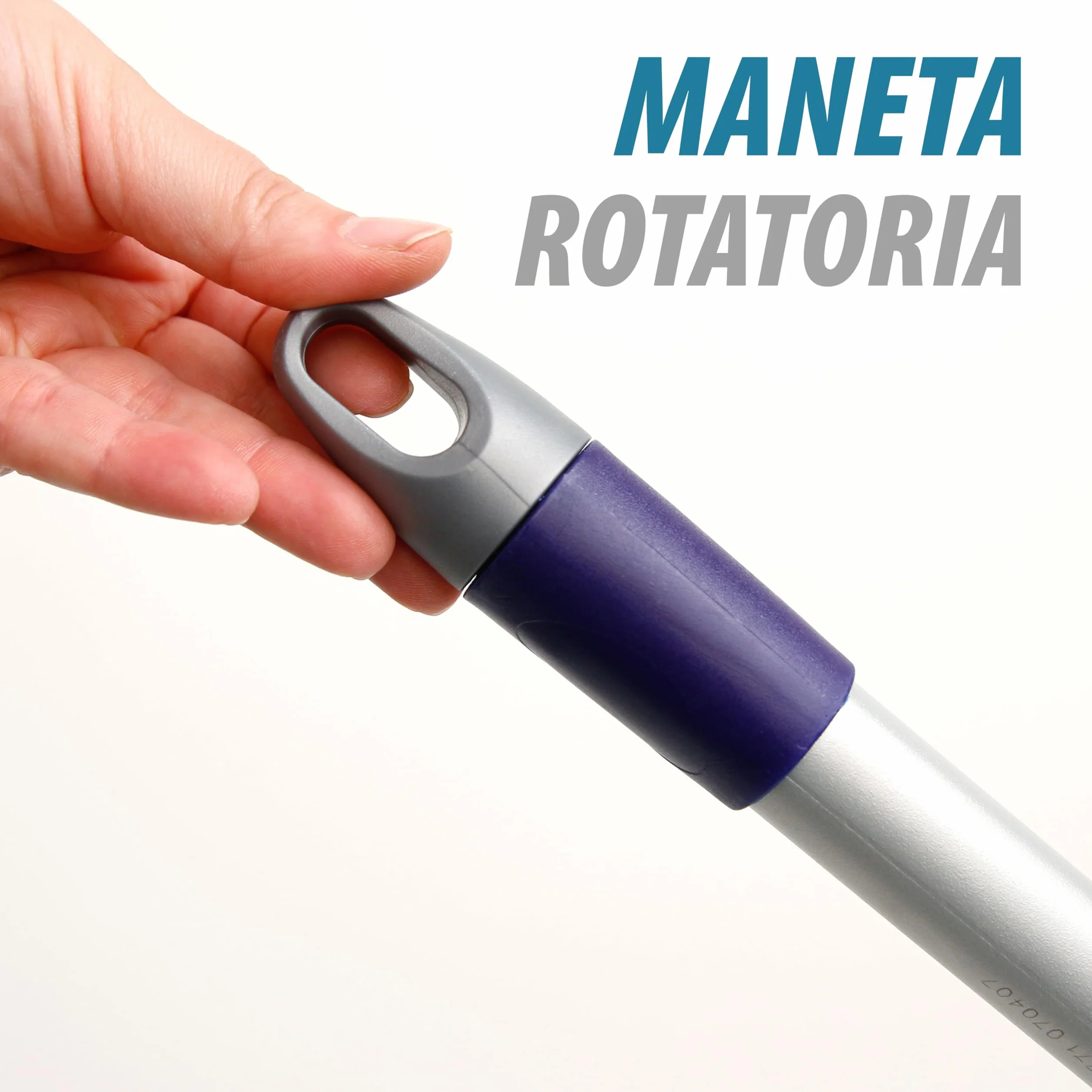 Maya Palo de Fregona y Escoba Extensible PP 85-150 cm Mango con Anclaje para Mopa Repuesto Telescópico Limpieza Rosca Universal Maneta Rotatoria