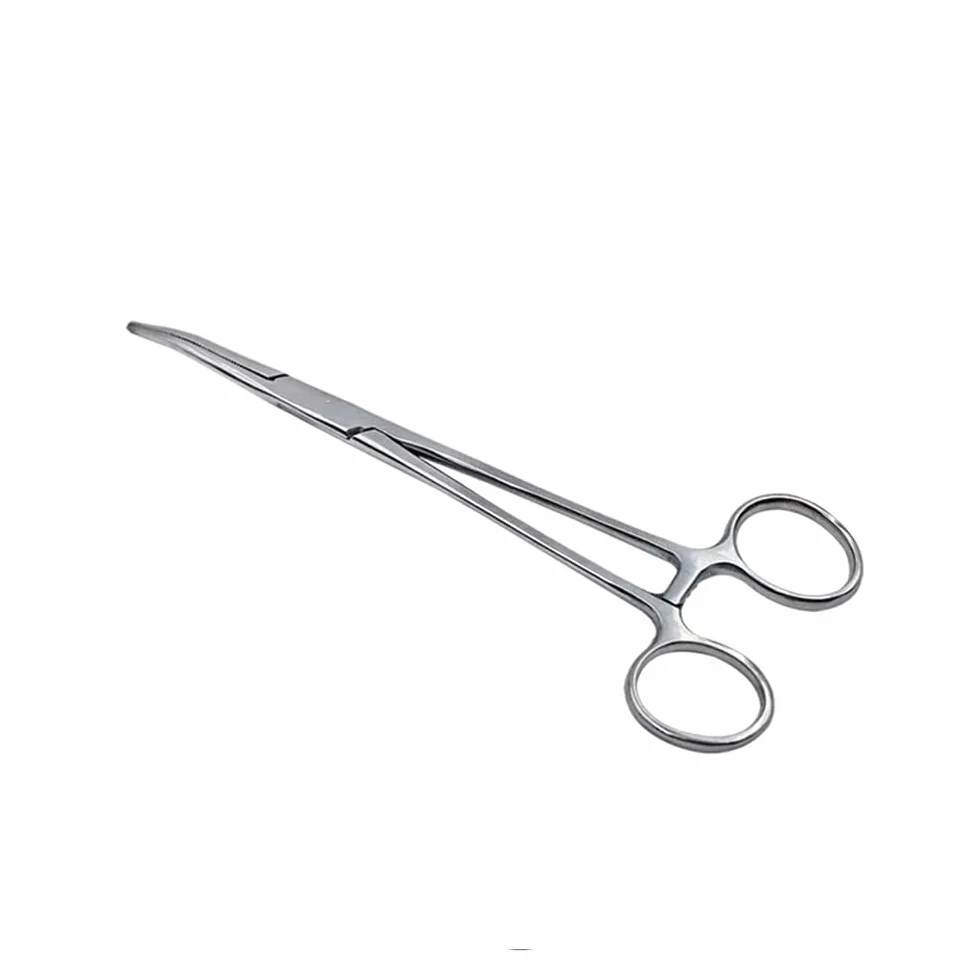 Pinzas hemostáticas curvadas de acero inoxidable 16 cm para anzuelos