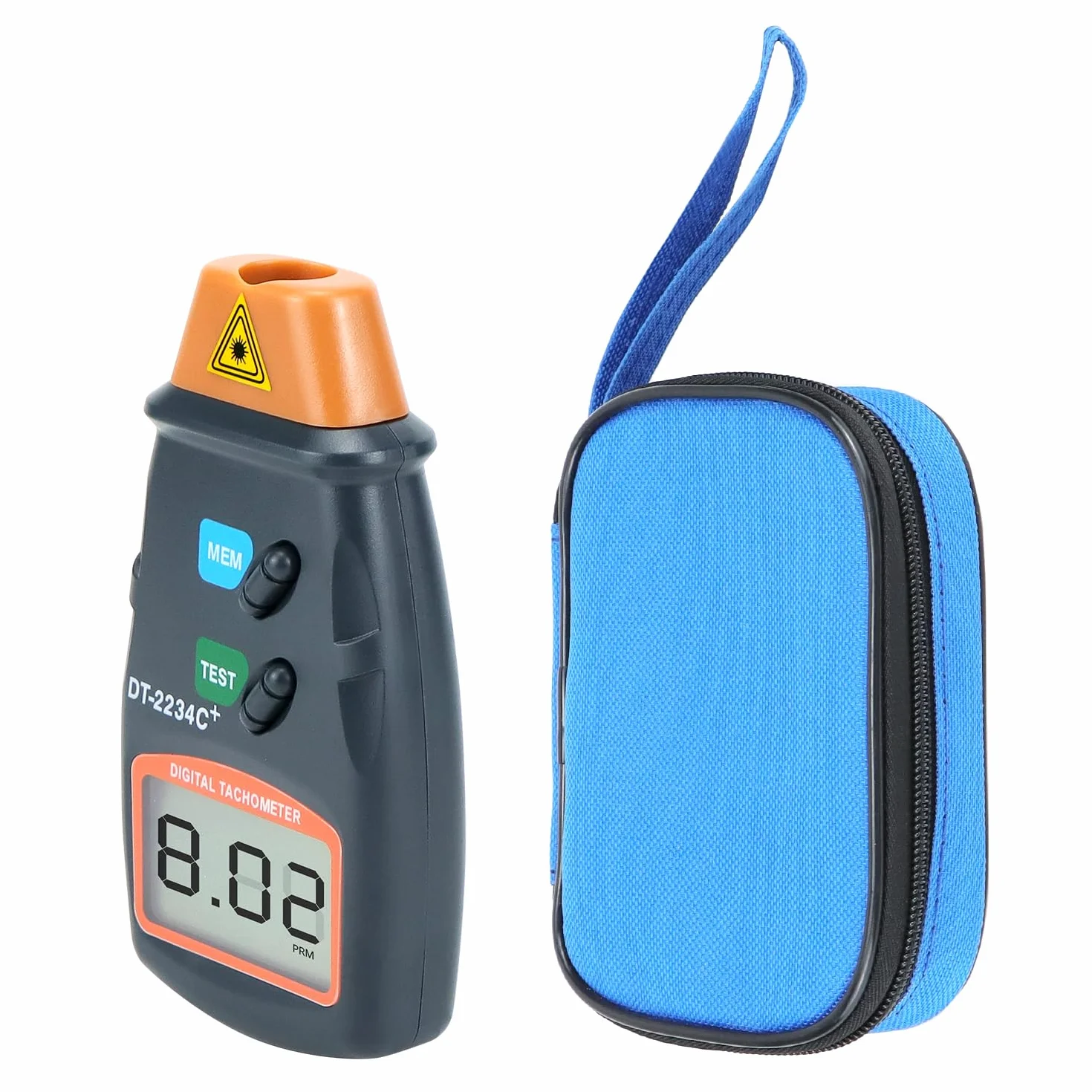 Tacómetro digital QWORK, Medidor de RPM láser sin contacto, Pantalla LCD