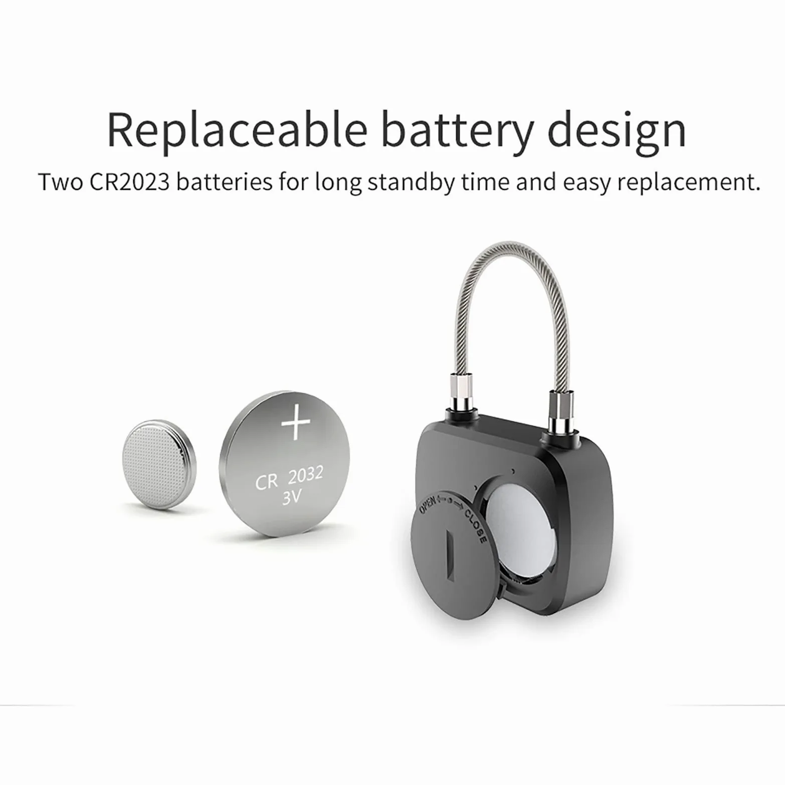 Candado Inteligente con Huella Dactilar Mochila de viaje Pequeño candado cuerda alambre huella dactilar electrónico inteligente para Seguridad