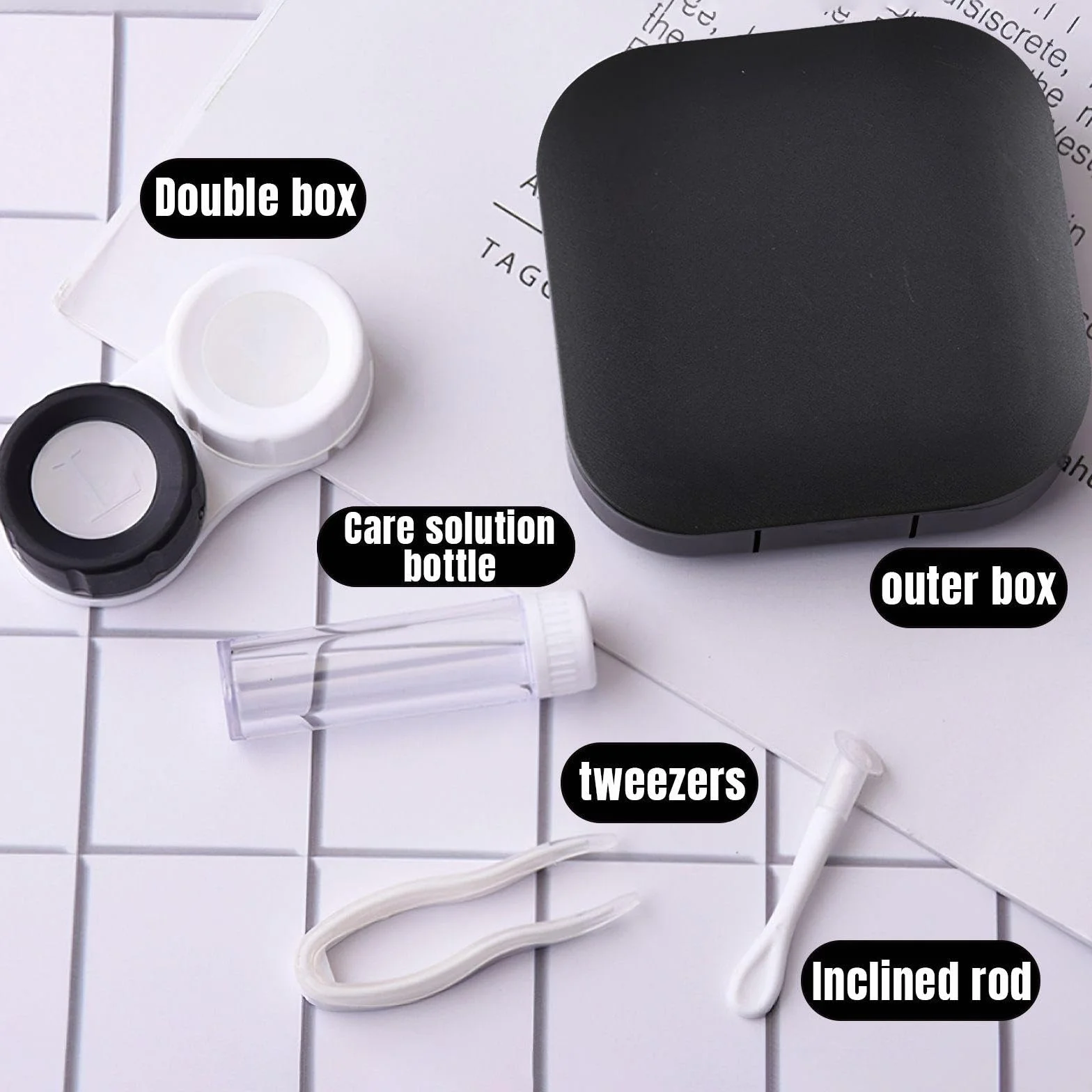 Cajas de Almacenamiento de Lentes de Contacto Cosméticas Portátiles para Viaje