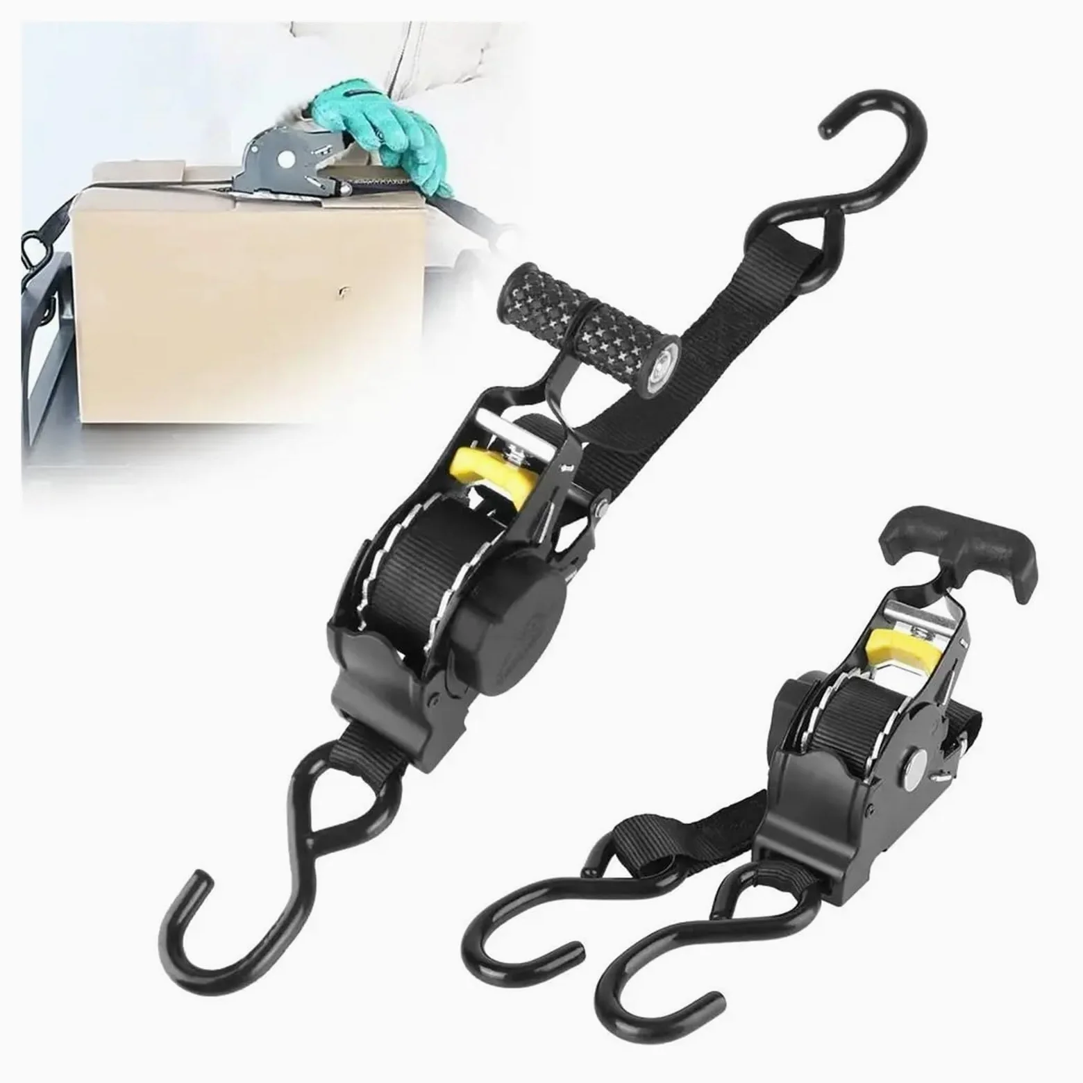 Correa de trinquete automática antideslizante con ganchos resistentes y automáticos, correa equipaje gran capacidad carga, cinturón retráctil duradero Equipaje, Carga(Crucifixion skull style 1)