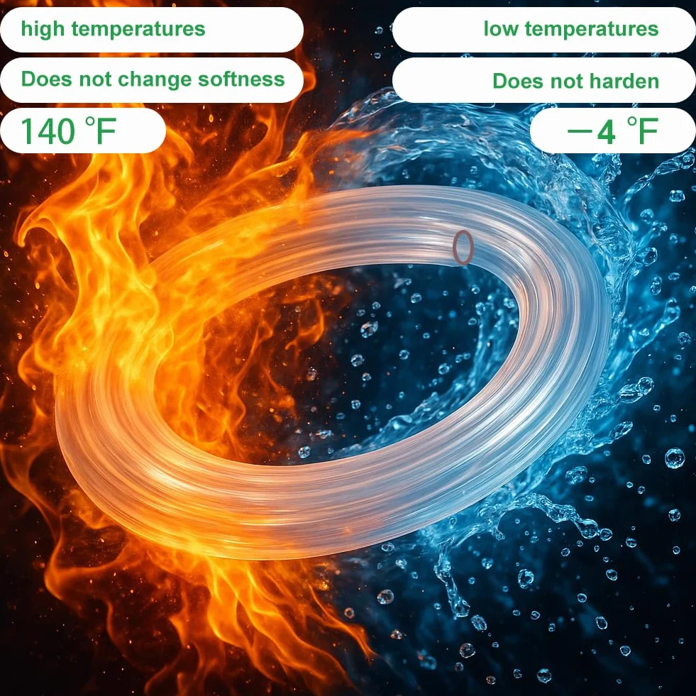 Tubo transparente de PVC 4x6 mm 5 m manguera flexible para agua aceite aire